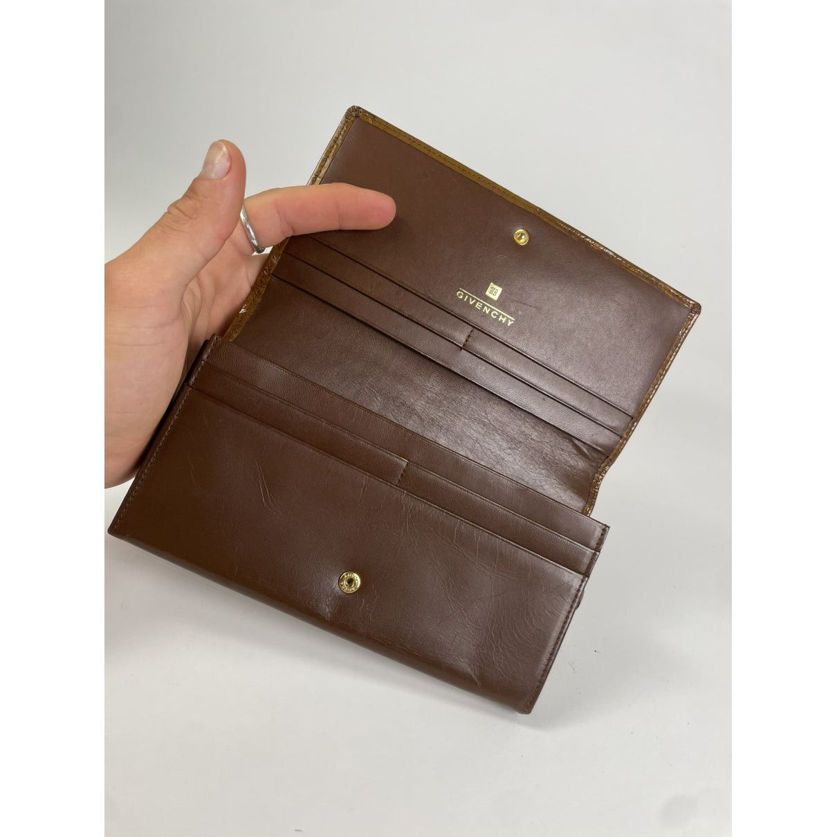 Givenchy Brown Patent Leather Wallet Size ONE SIZE - 3 Thumbnail