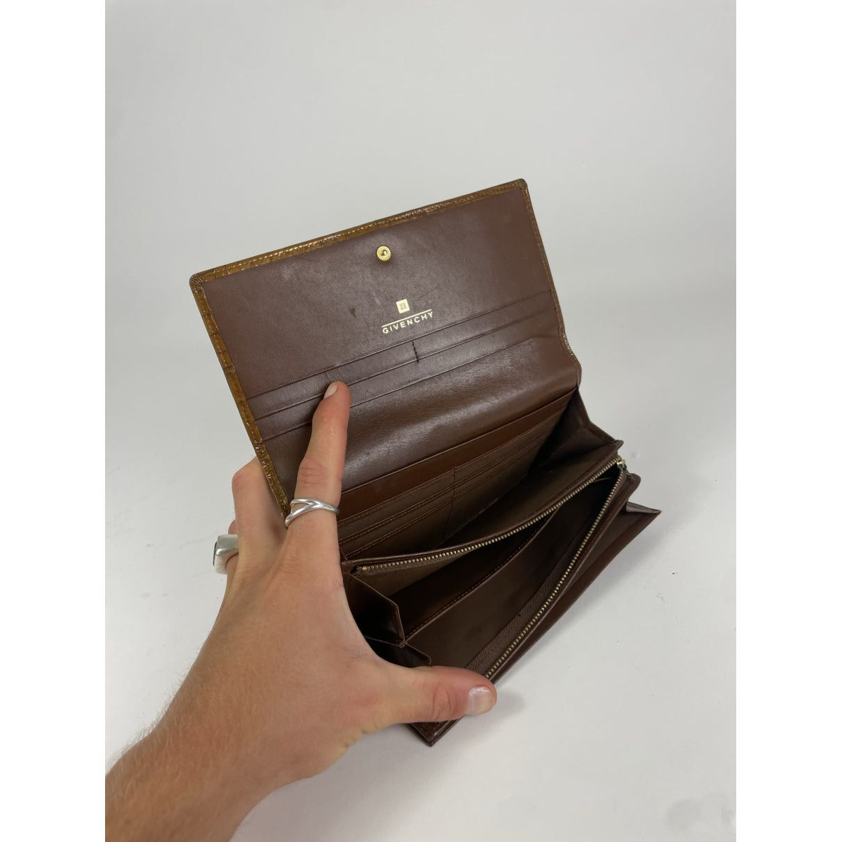 Givenchy Brown Patent Leather Wallet Size ONE SIZE - 4 Thumbnail