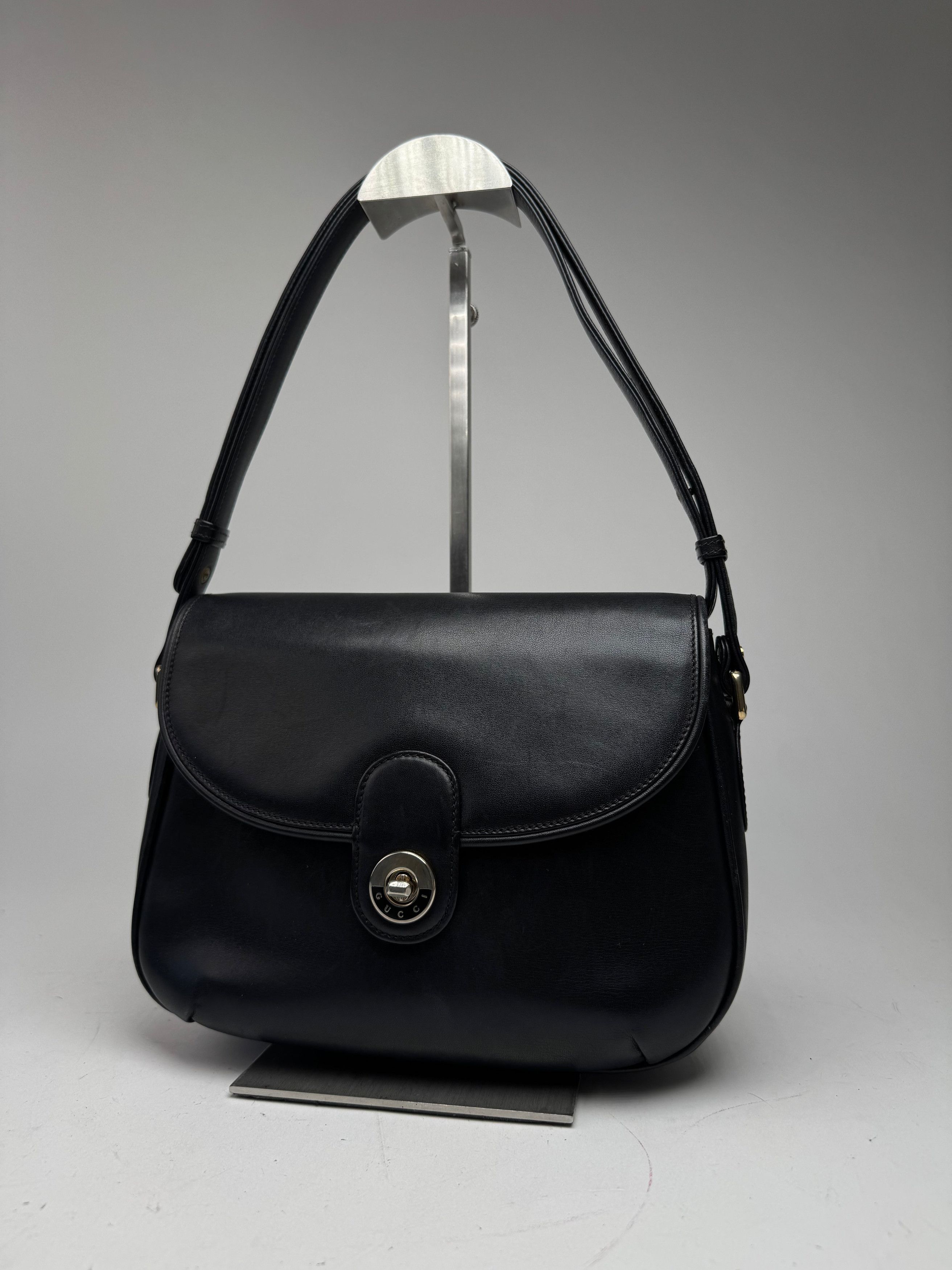 Gucci Vintage 2 Way Leather bag black Size ONE SIZE - 2 Thumbnail