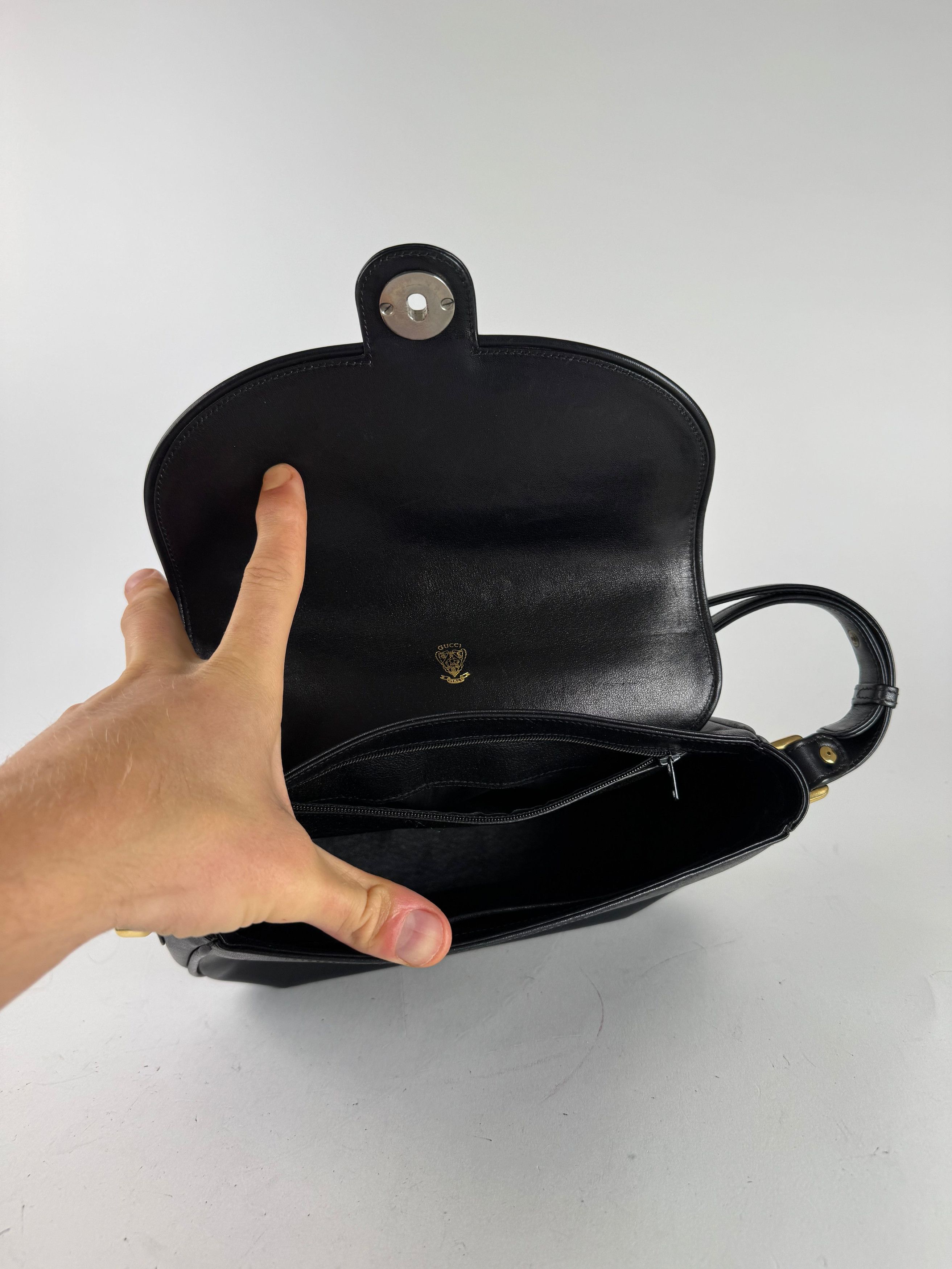 Gucci Vintage 2 Way Leather bag black Size ONE SIZE - 3 Thumbnail
