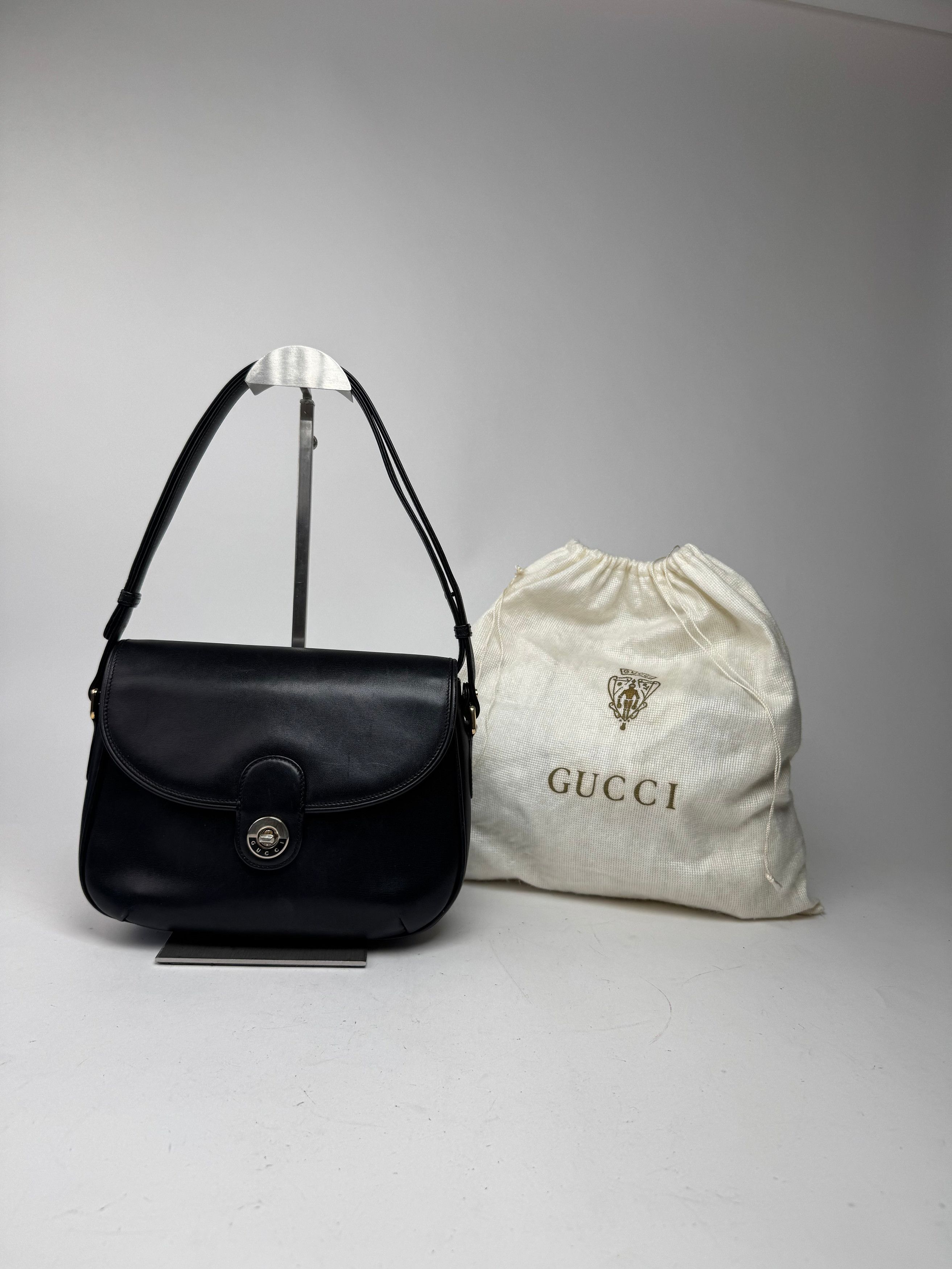Gucci Vintage 2 Way Leather bag black Size ONE SIZE - 6 Thumbnail