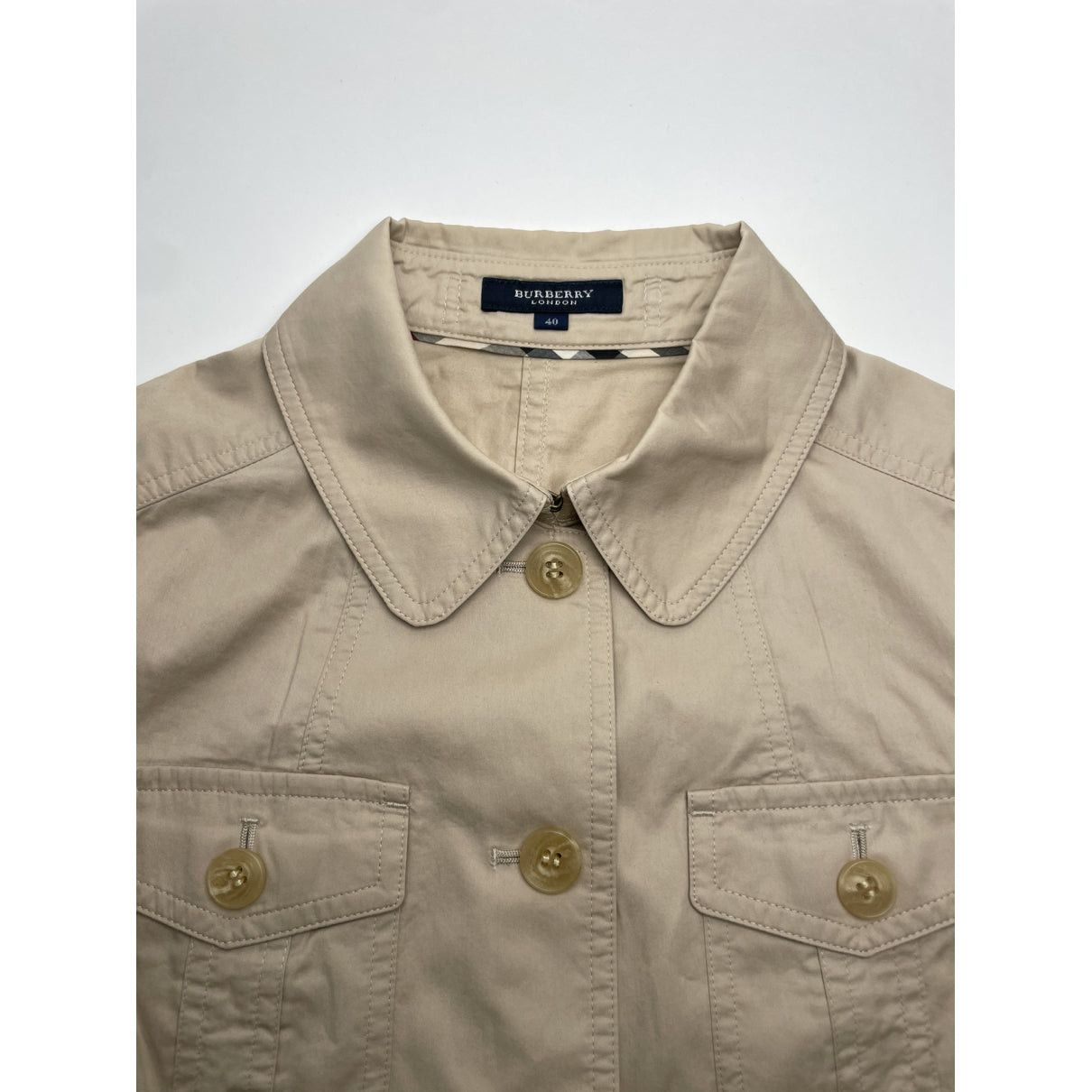 Burberry Kensington Beige Cotton Trench Coat Size L / US 10 / IT 46 - 5 Thumbnail