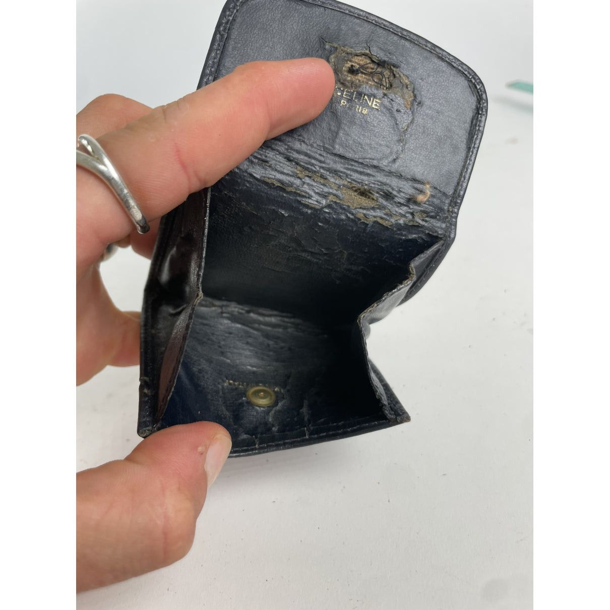Celine Navy Cotton Purse Size ONE SIZE - 4 Thumbnail