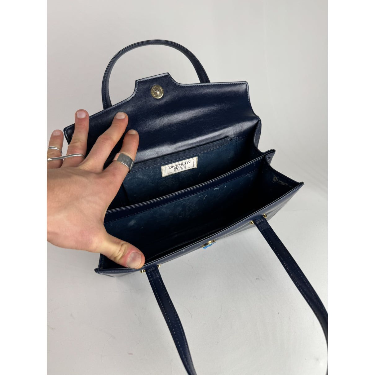 Givenchy 4G Navy Leather Handbag Size ONE SIZE - 3 Thumbnail