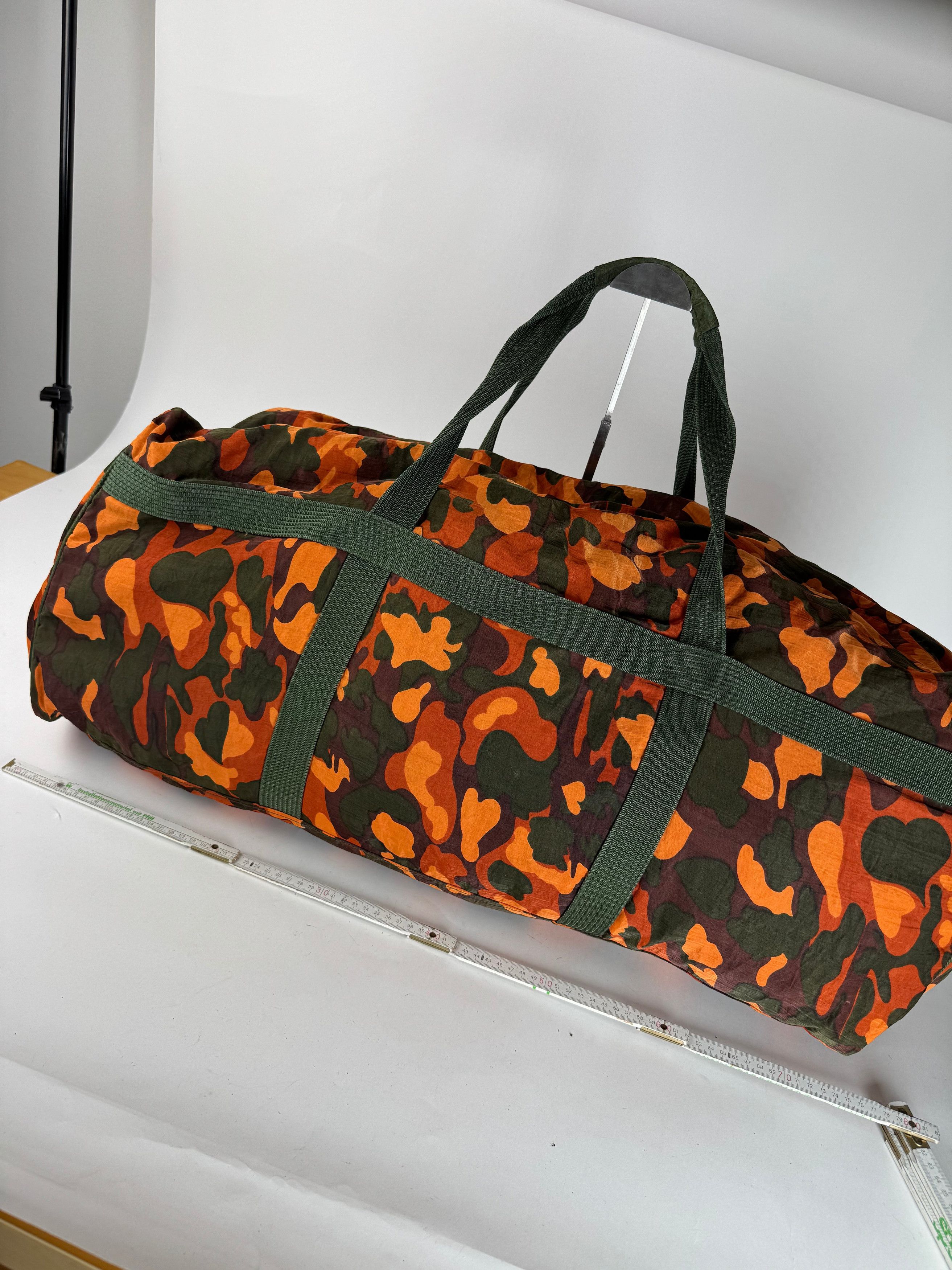 Jean Paul Gaultier Vintage Canvas Duffel Bag Orange / Dark Green Size ONE SIZE - 11 Thumbnail