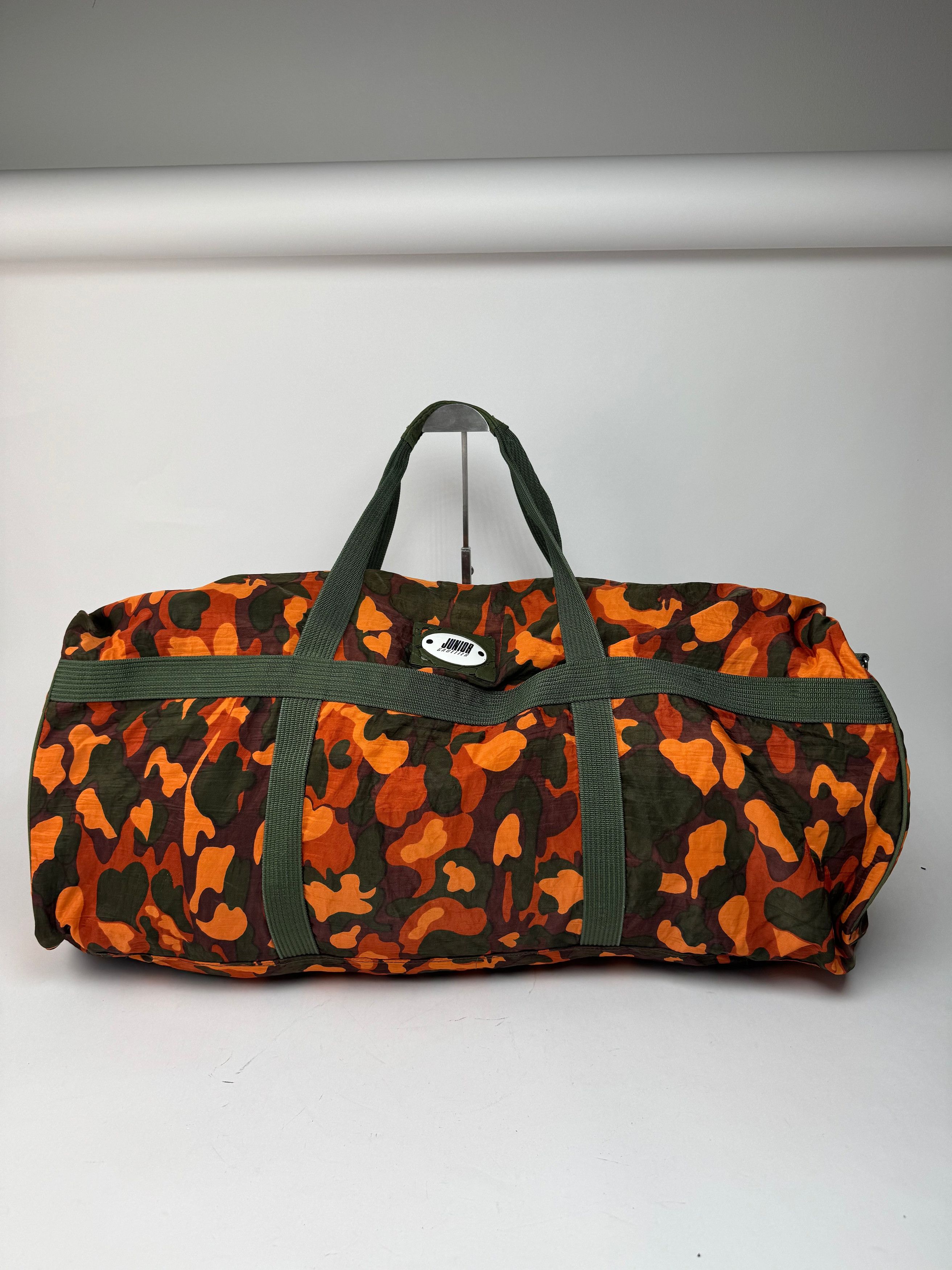 Jean Paul Gaultier Vintage Canvas Duffel Bag Orange / Dark Green Size ONE SIZE - 14 Thumbnail