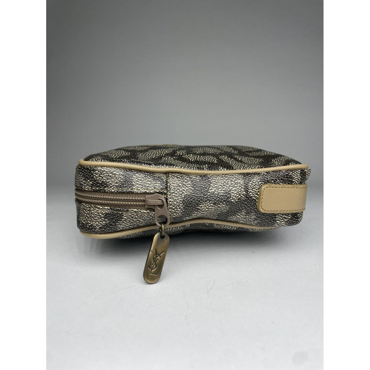 Yves Saint Laurent Grey Leather Clutch Bag Size ONE SIZE - 4 Thumbnail