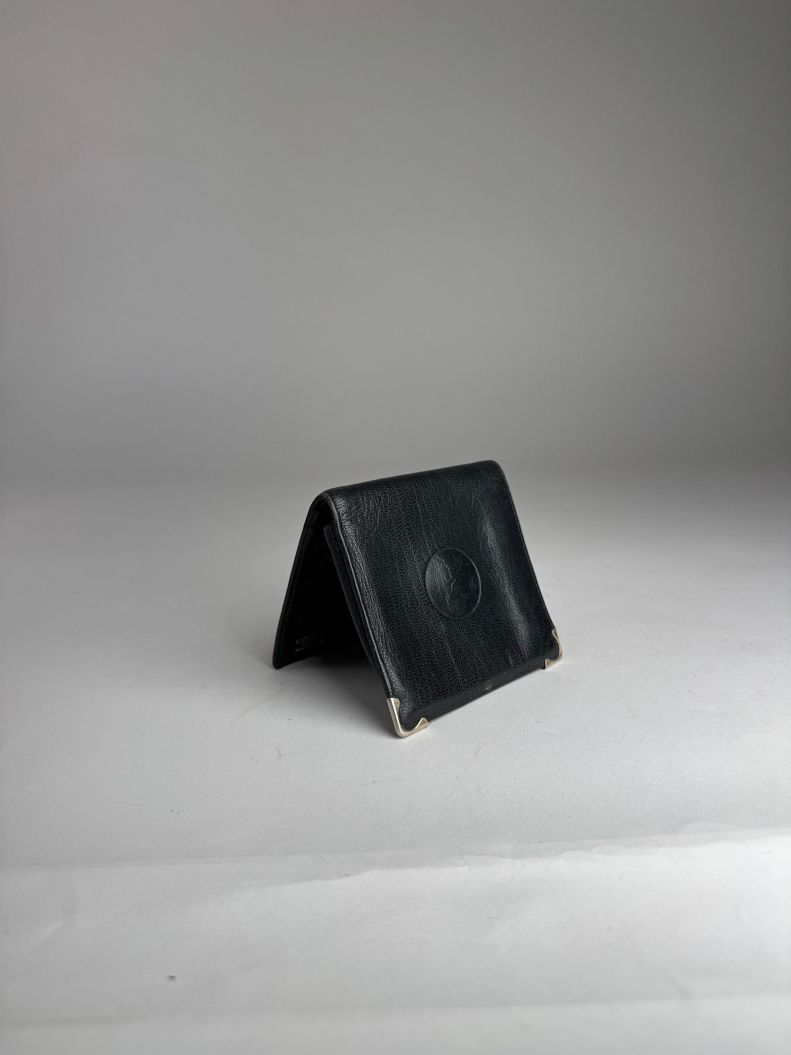 Celine Vintage Paris Triomphe Leather Wallet black Size ONE SIZE - 10 Thumbnail