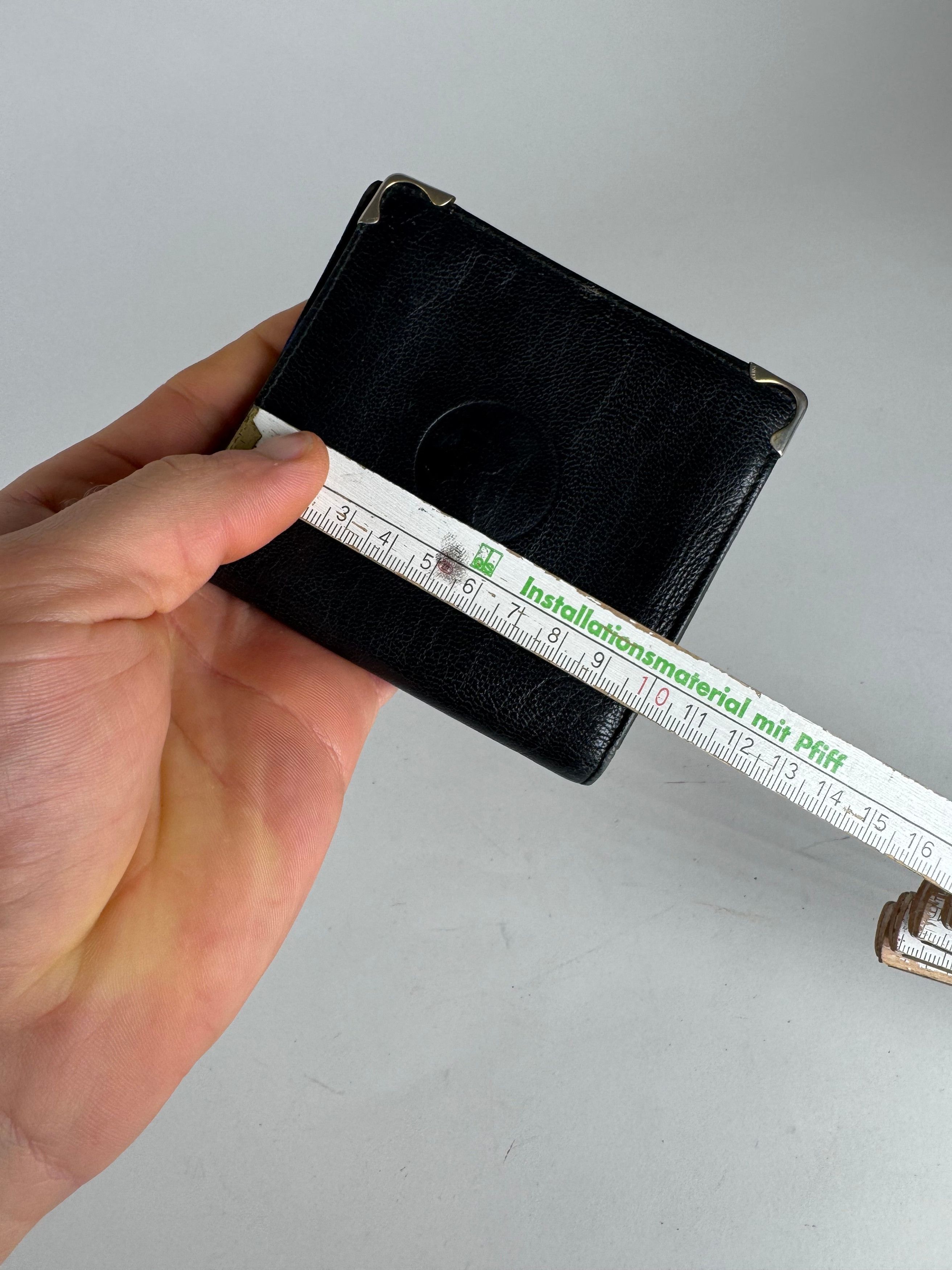 Celine Vintage Paris Triomphe Leather Wallet black Size ONE SIZE - 9 Thumbnail
