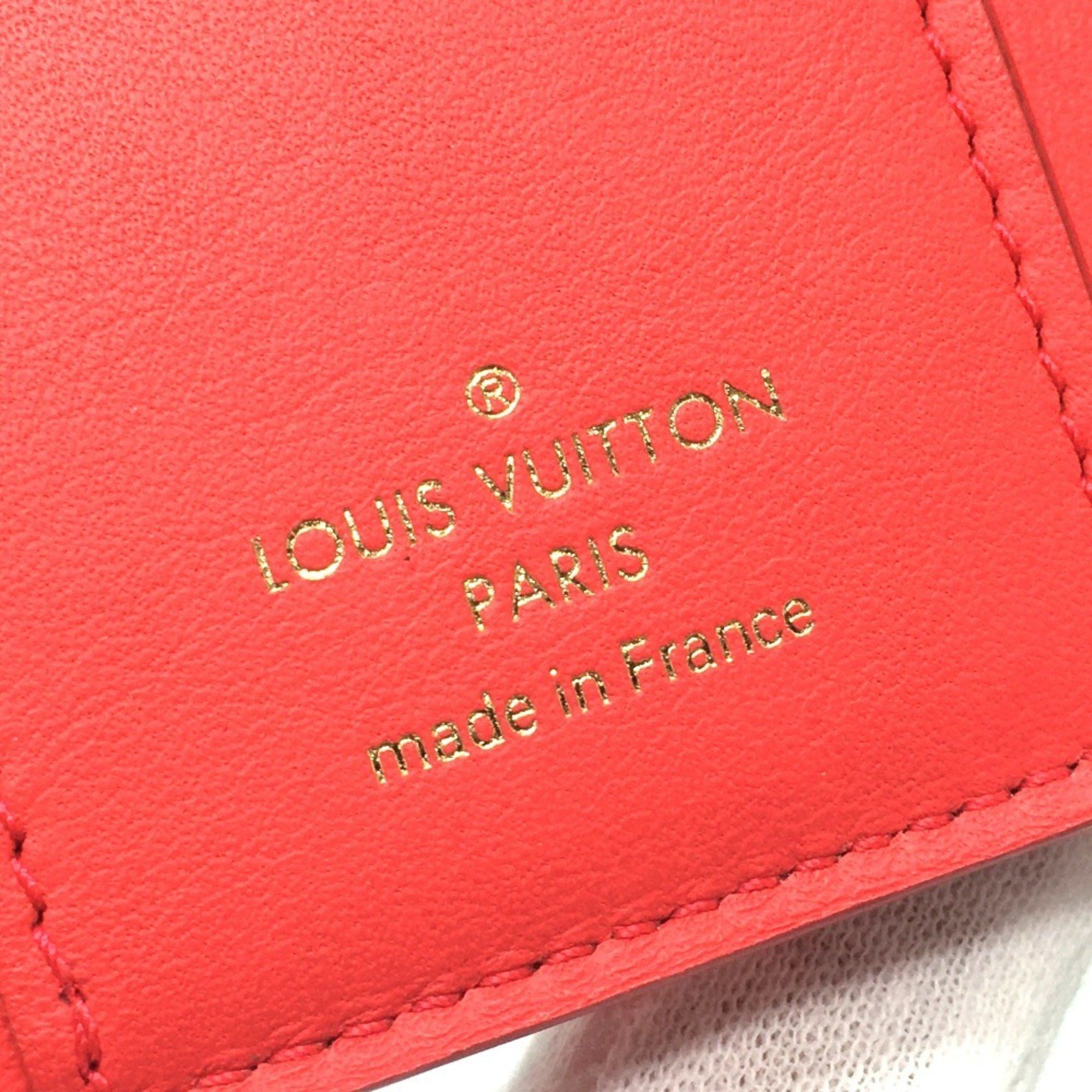 Louis Vuitton LOUIS VUITTON M69069 Japan Exclusive Portefeuille Capucines XS Compact Tri-fold Wallet in Taurillon Leather, Coral Tahiti Red Size ONE SIZE - 6 Thumbnail