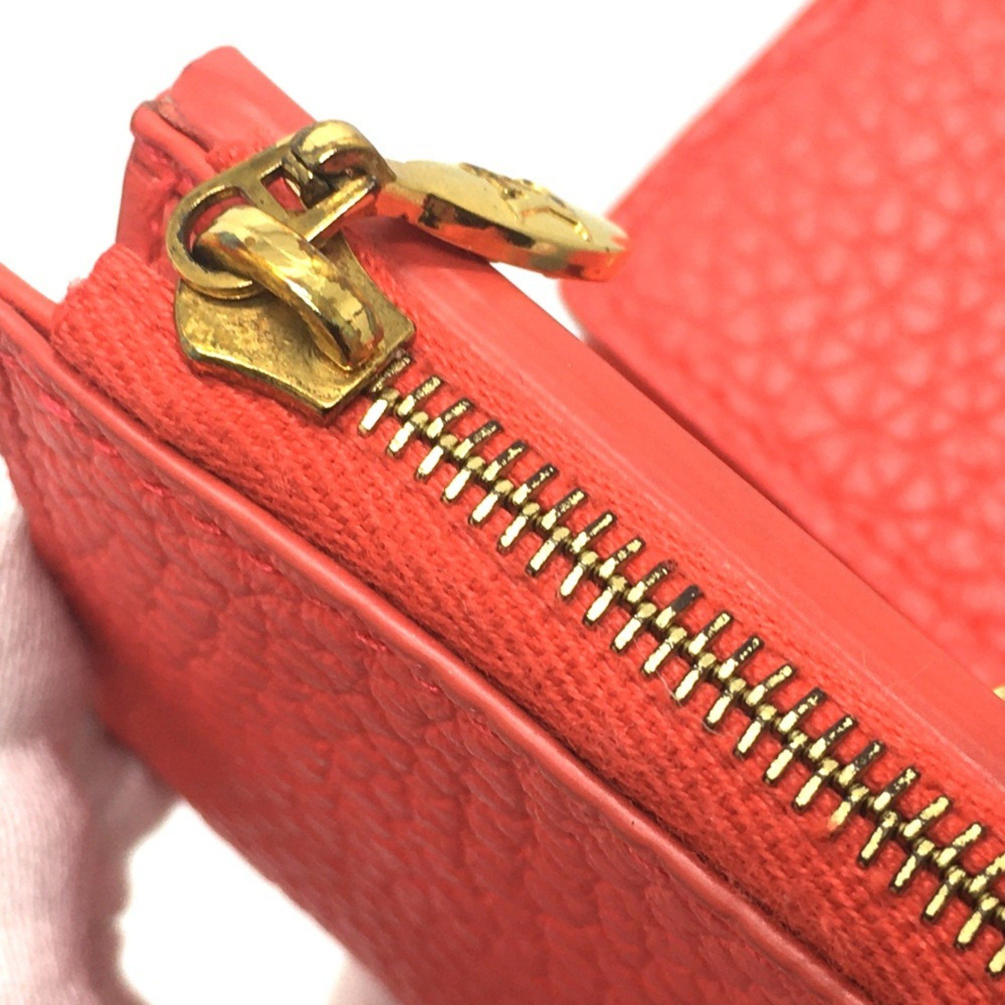 Louis Vuitton LOUIS VUITTON M69069 Japan Exclusive Portefeuille Capucines XS Compact Tri-fold Wallet in Taurillon Leather, Coral Tahiti Red Size ONE SIZE - 9 Thumbnail