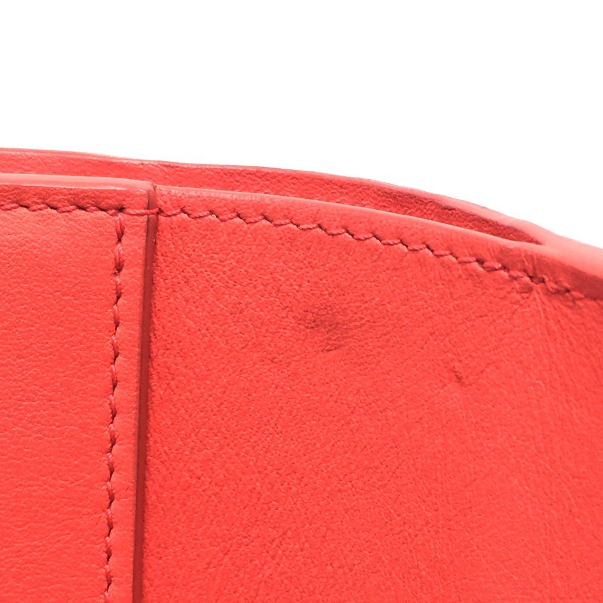 Louis Vuitton LOUIS VUITTON M69069 Japan Exclusive Portefeuille Capucines XS Compact Tri-fold Wallet in Taurillon Leather, Coral Tahiti Red Size ONE SIZE - 7 Thumbnail