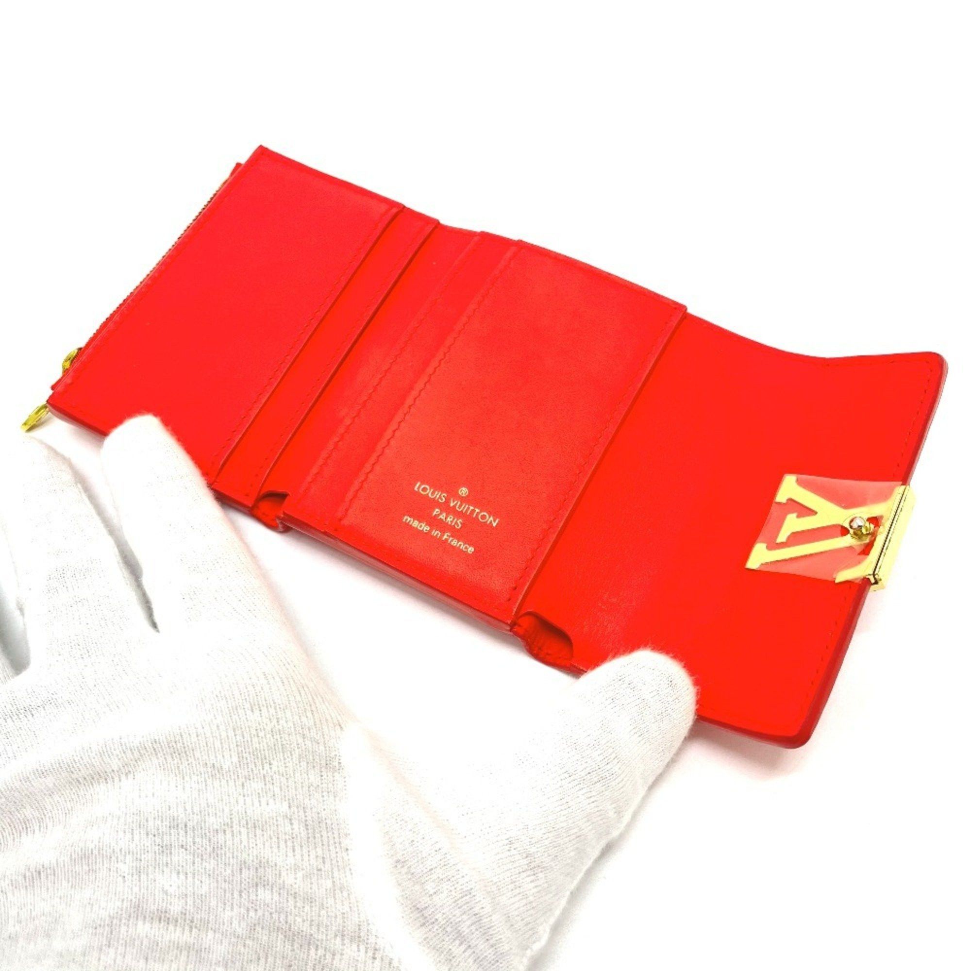 Louis Vuitton LOUIS VUITTON M69069 Japan Exclusive Portefeuille Capucines XS Compact Tri-fold Wallet in Taurillon Leather, Coral Tahiti Red Size ONE SIZE - 5 Thumbnail