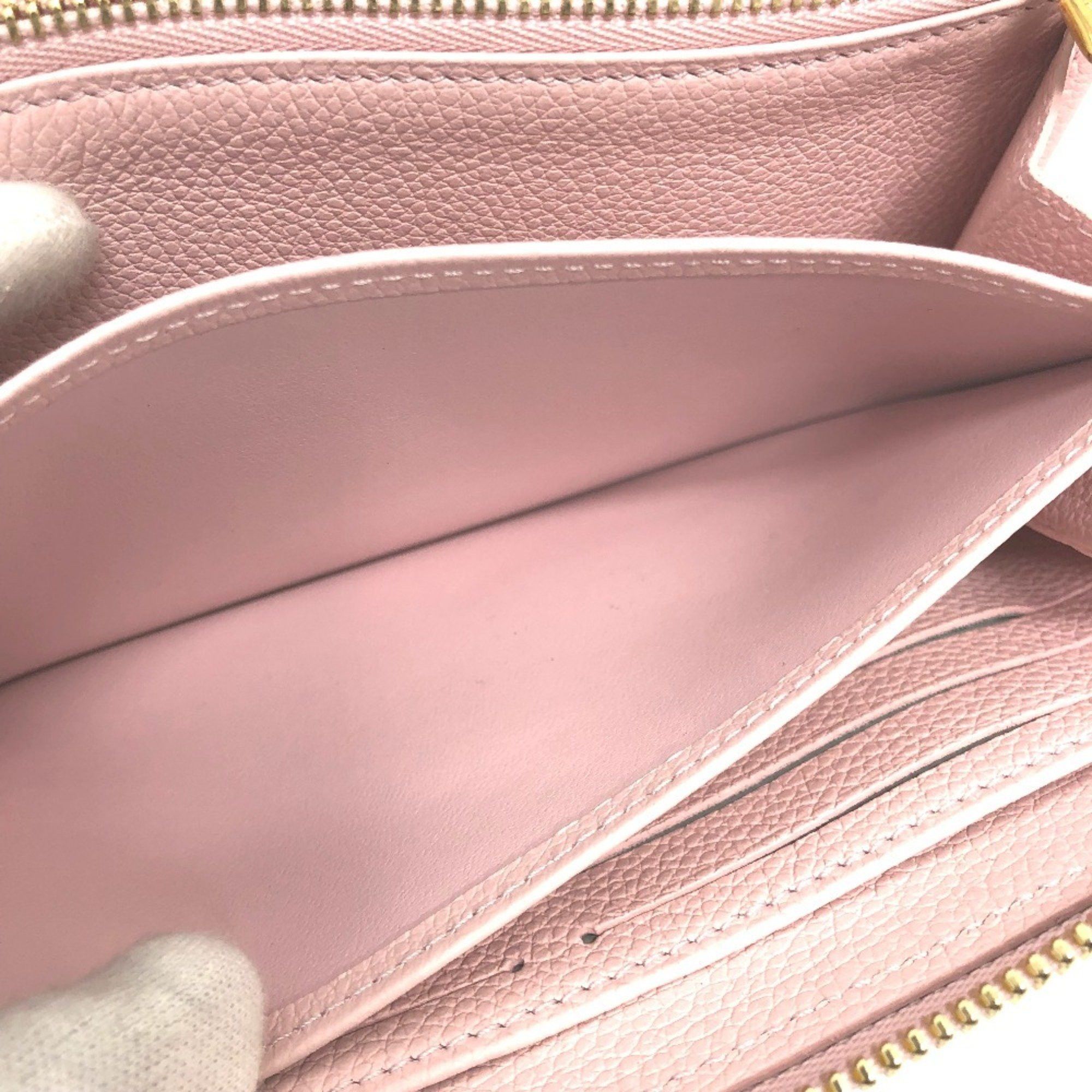 Louis Vuitton LOUIS VUITTON M81299 Monogram Empreinte Zippy Wallet, Long Leather, Women's, Light Pink Size ONE SIZE - 12 Thumbnail