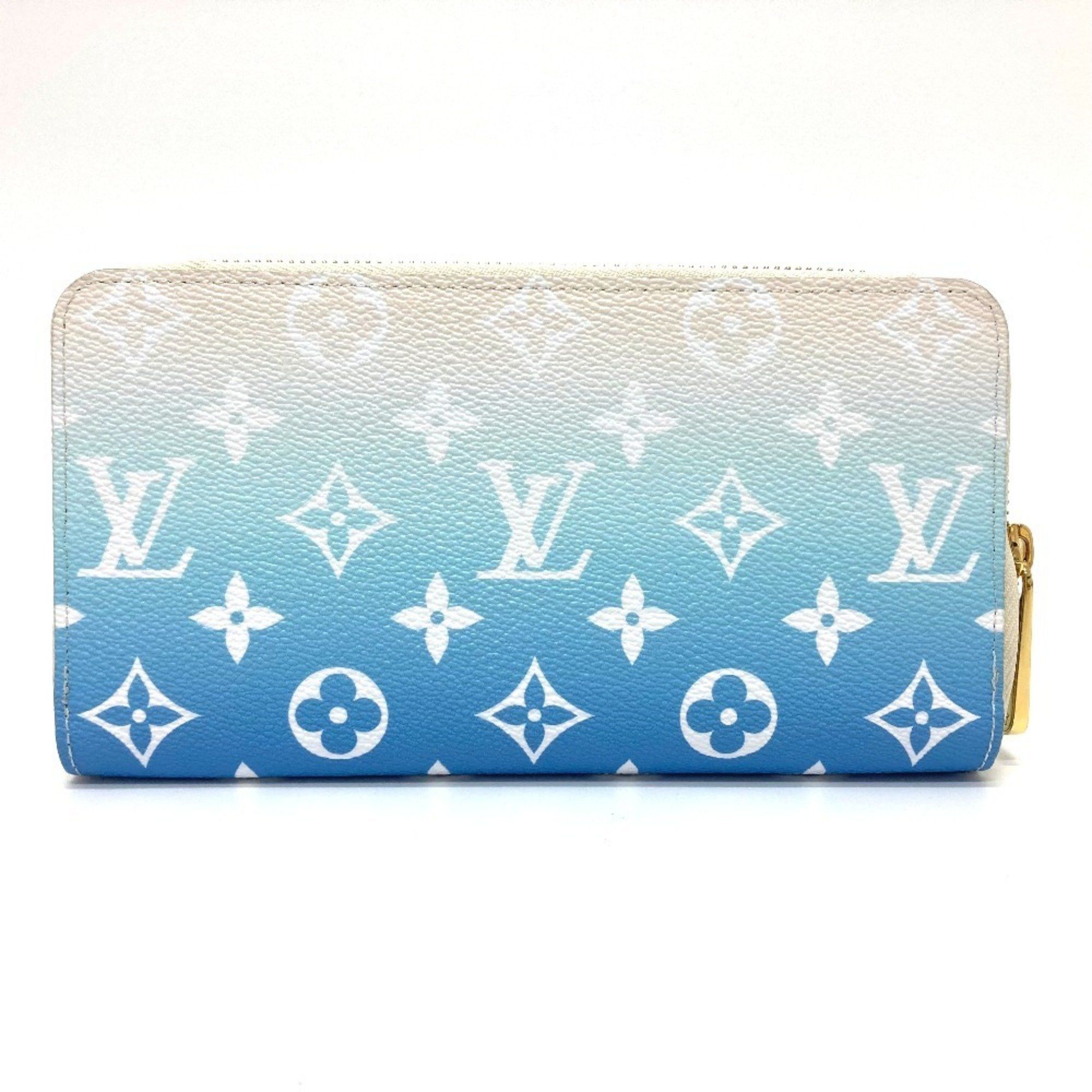 Louis Vuitton LOUIS VUITTON M80360 Monogram Giant By the Pool Zippy Wallet, Canvas, Women's, Blue Size ONE SIZE - 2 Thumbnail