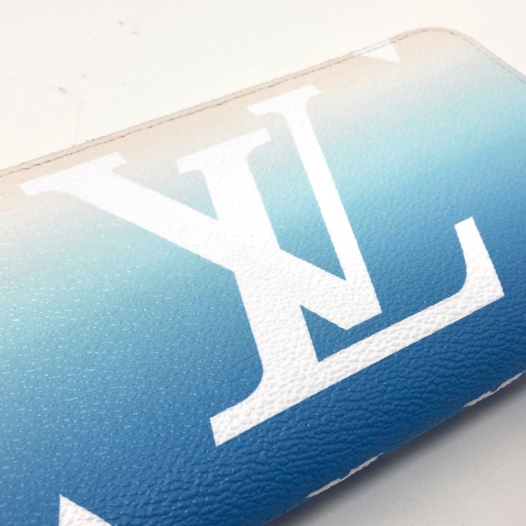 Louis Vuitton LOUIS VUITTON M80360 Monogram Giant By the Pool Zippy Wallet, Canvas, Women's, Blue Size ONE SIZE - 7 Thumbnail