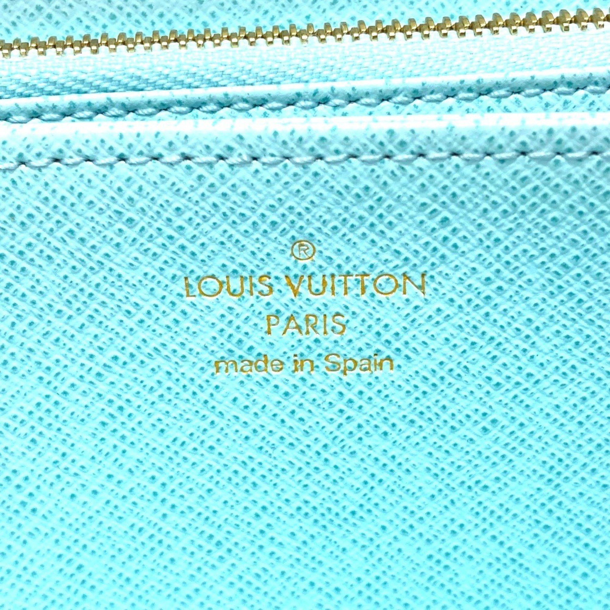 Louis Vuitton LOUIS VUITTON M80360 Monogram Giant By the Pool Zippy Wallet, Canvas, Women's, Blue Size ONE SIZE - 13 Thumbnail