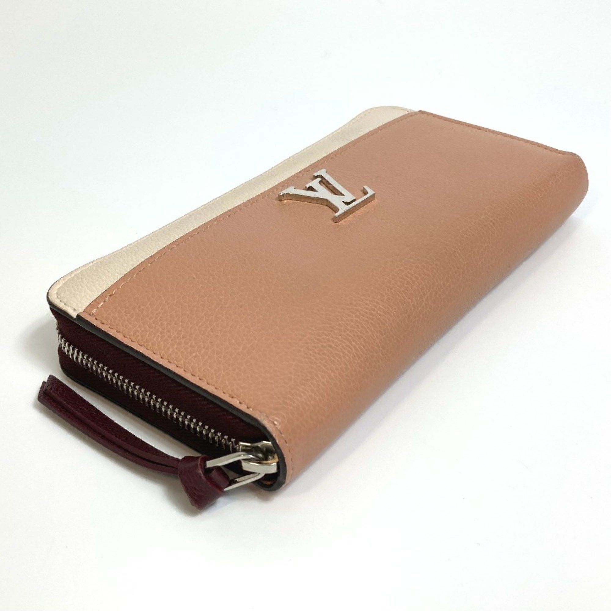 Louis Vuitton LOUIS VUITTON M67540 Zippy Lockme Long Wallet, Women's Leather, Rose Soir Quartz, Orange Beige Size ONE SIZE - 3 Thumbnail