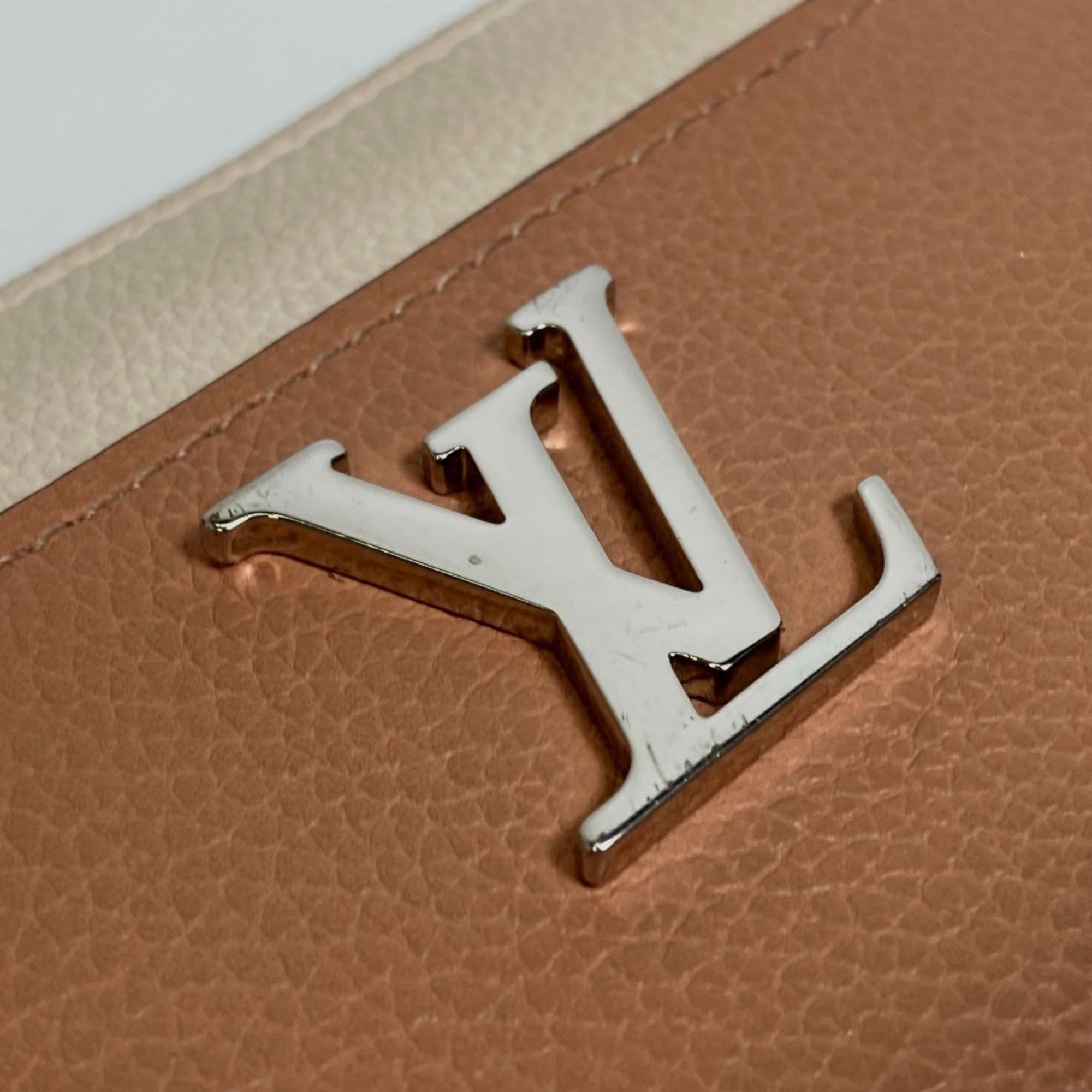 Louis Vuitton LOUIS VUITTON M67540 Zippy Lockme Long Wallet, Women's Leather, Rose Soir Quartz, Orange Beige Size ONE SIZE - 5 Thumbnail