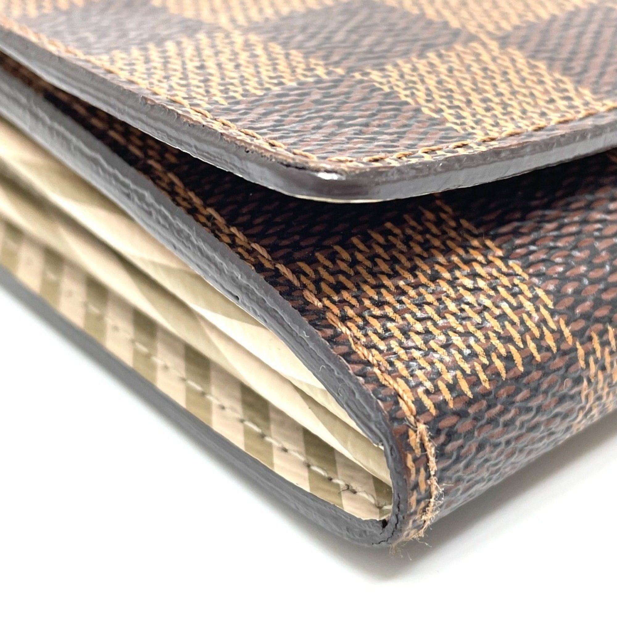 Louis Vuitton LOUIS VUITTON N63179 Damier Portefeuille Sarah Bifold Wallet, Women's Ebene Canvas, Brown Size ONE SIZE - 6 Thumbnail