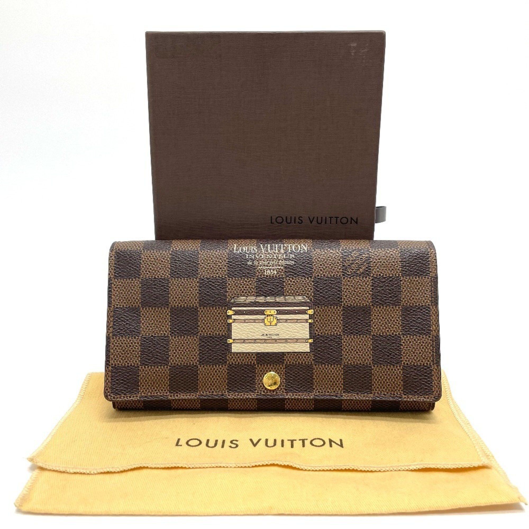 Louis Vuitton LOUIS VUITTON N63179 Damier Portefeuille Sarah Bifold Wallet, Women's Ebene Canvas, Brown Size ONE SIZE - 15 Thumbnail
