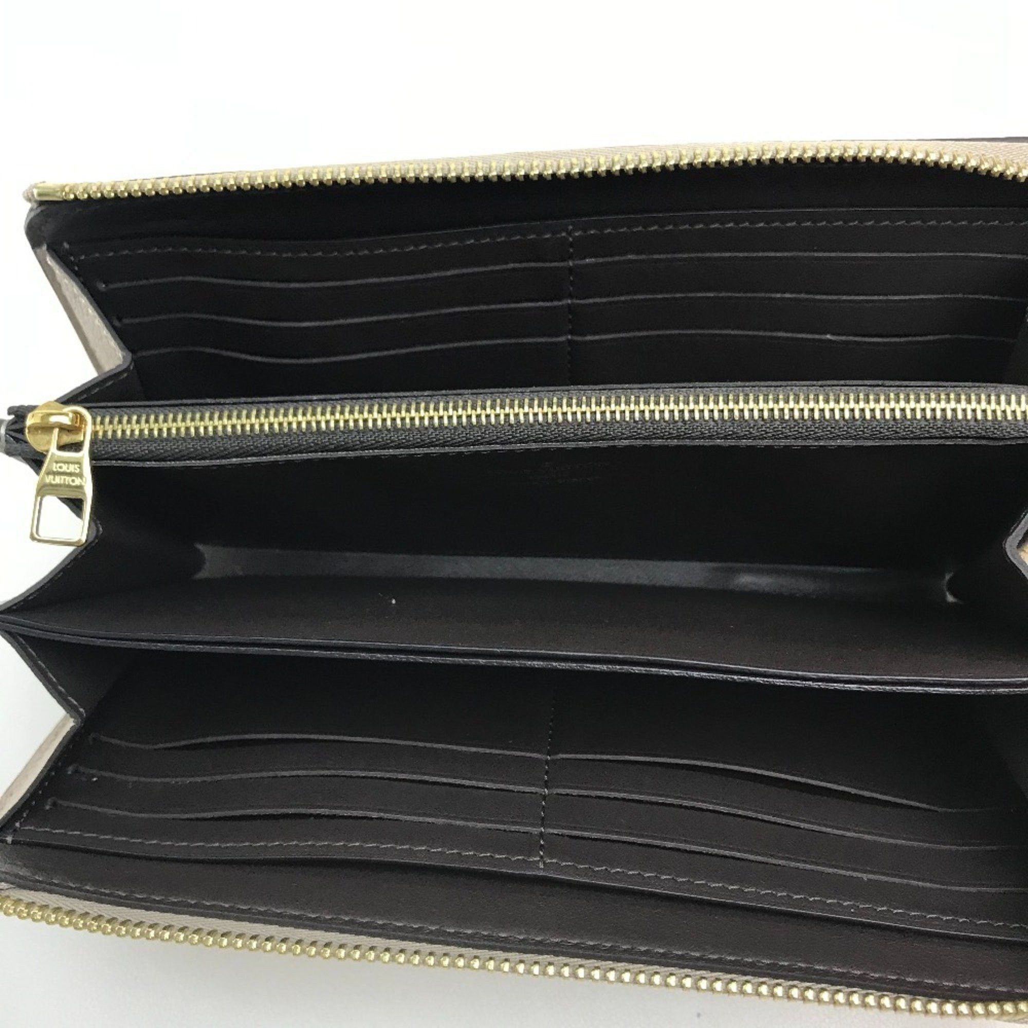 Louis Vuitton LOUIS VUITTON M63104 Monogram Flower Portefeuille Comete Zippy Wallet, Taurillon Leather, Women's, Gallé Pattern, Beige with Gold Hardware Size ONE SIZE - 7 Thumbnail