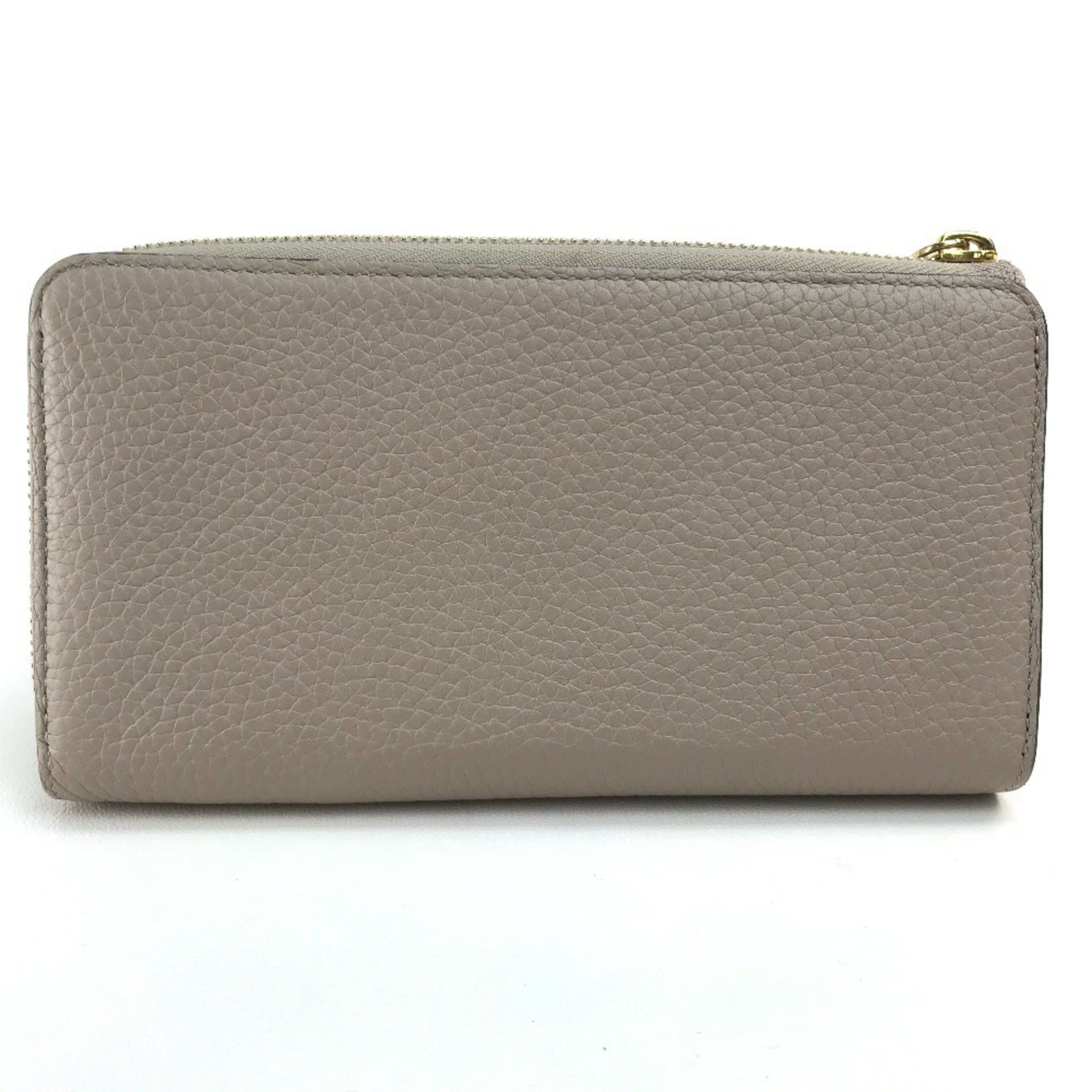 Louis Vuitton LOUIS VUITTON M63104 Monogram Flower Portefeuille Comete Zippy Wallet, Taurillon Leather, Women's, Gallé Pattern, Beige with Gold Hardware Size ONE SIZE - 2 Thumbnail