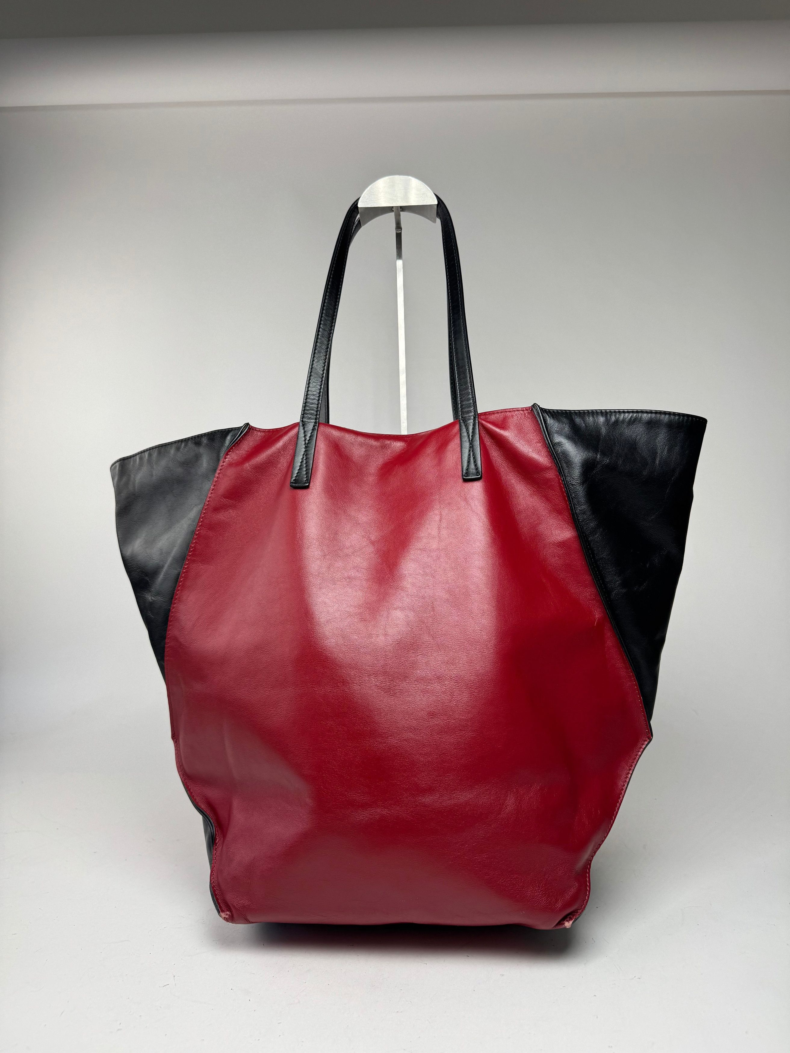 Marni Vintage Leather Shopper Black Red Size ONE SIZE - 12 Thumbnail