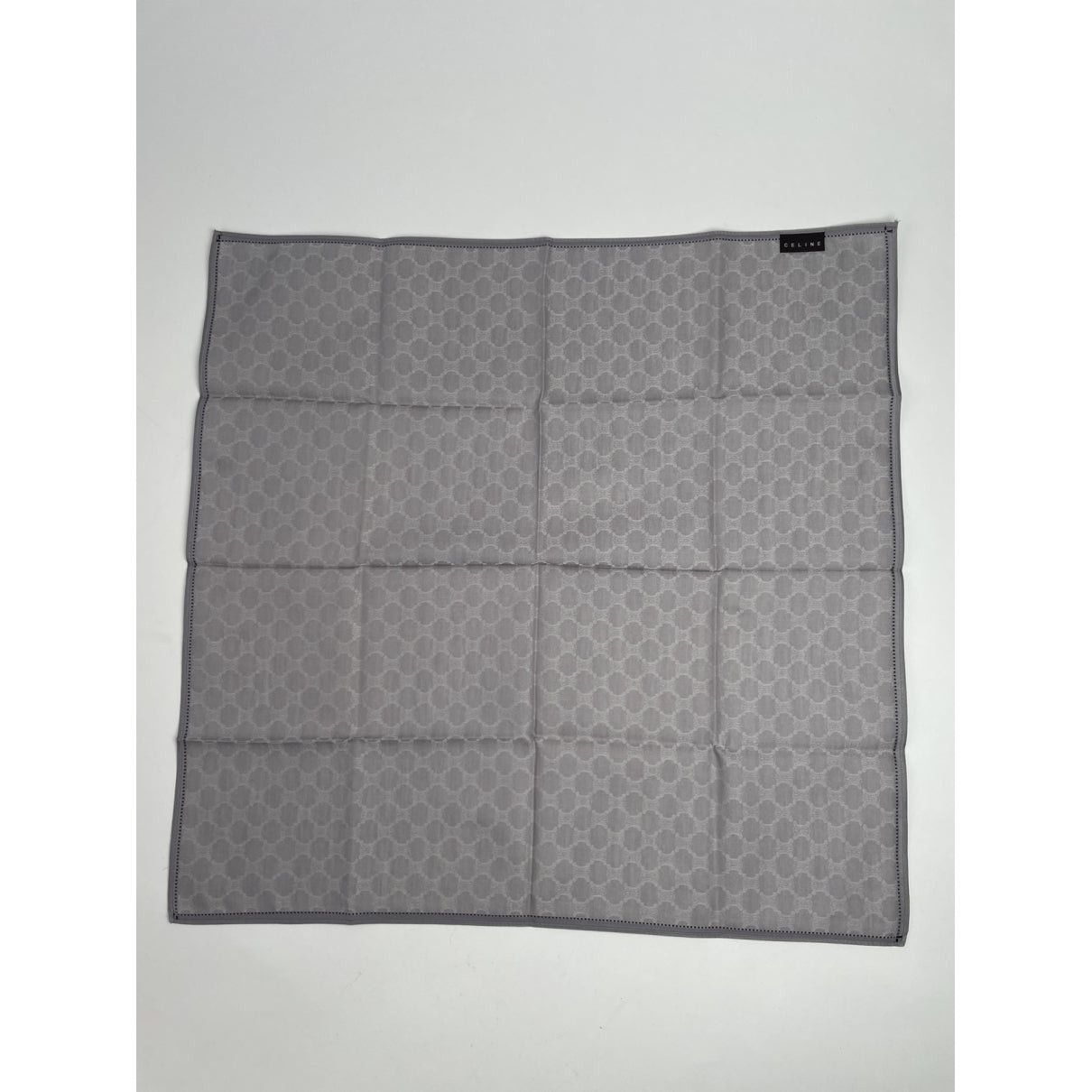 Celine Silver Silk Scarf Size ONE SIZE - 4 Thumbnail