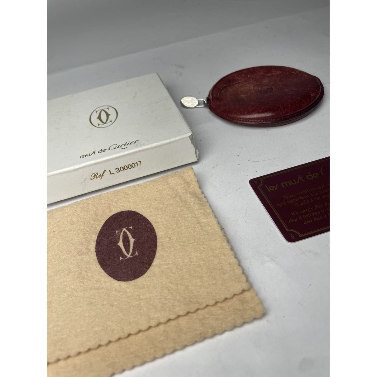 Cartier Burgundy Leather Purse Size ONE SIZE - 3 Thumbnail