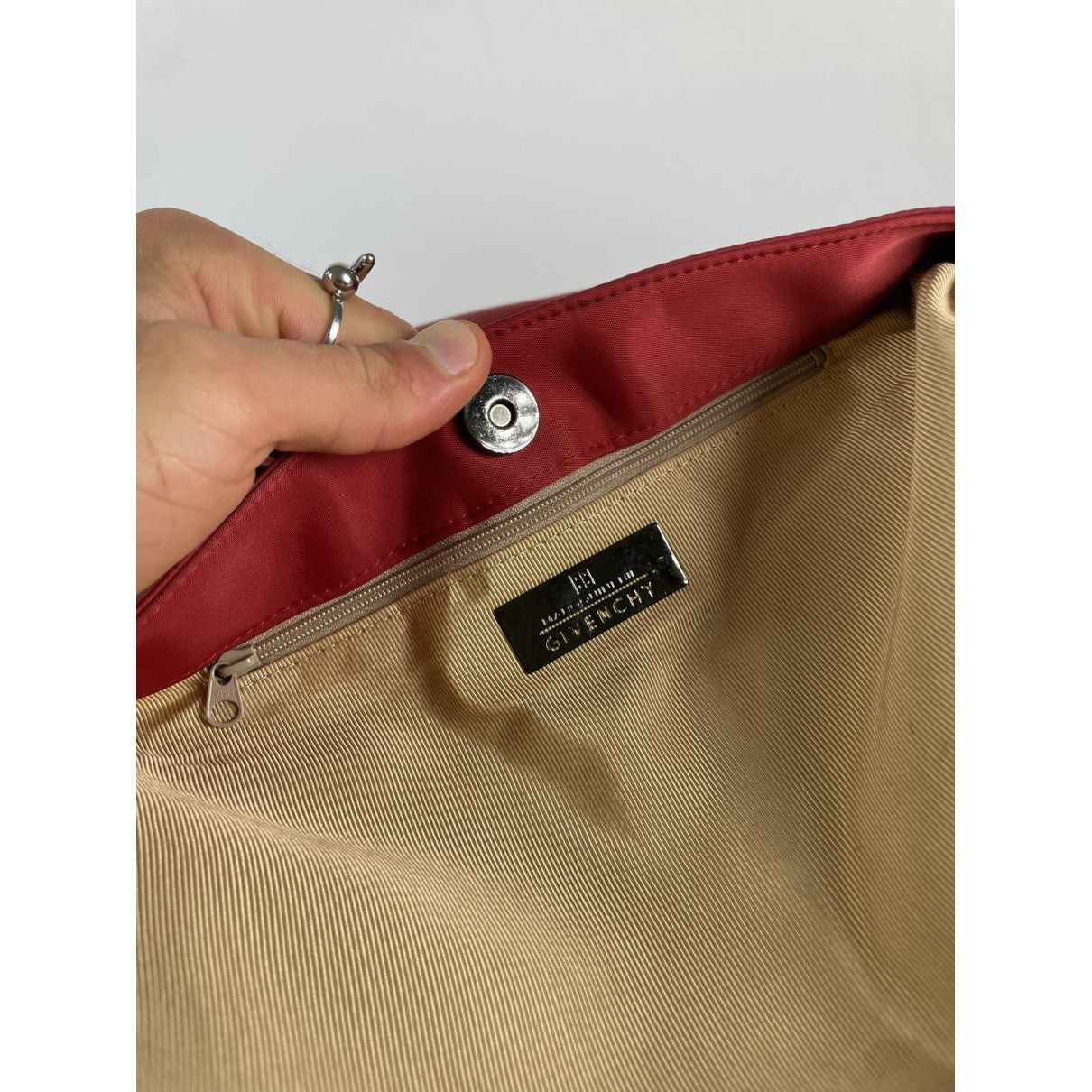Givenchy 4G Red Cotton Handbag Size ONE SIZE - 4 Thumbnail