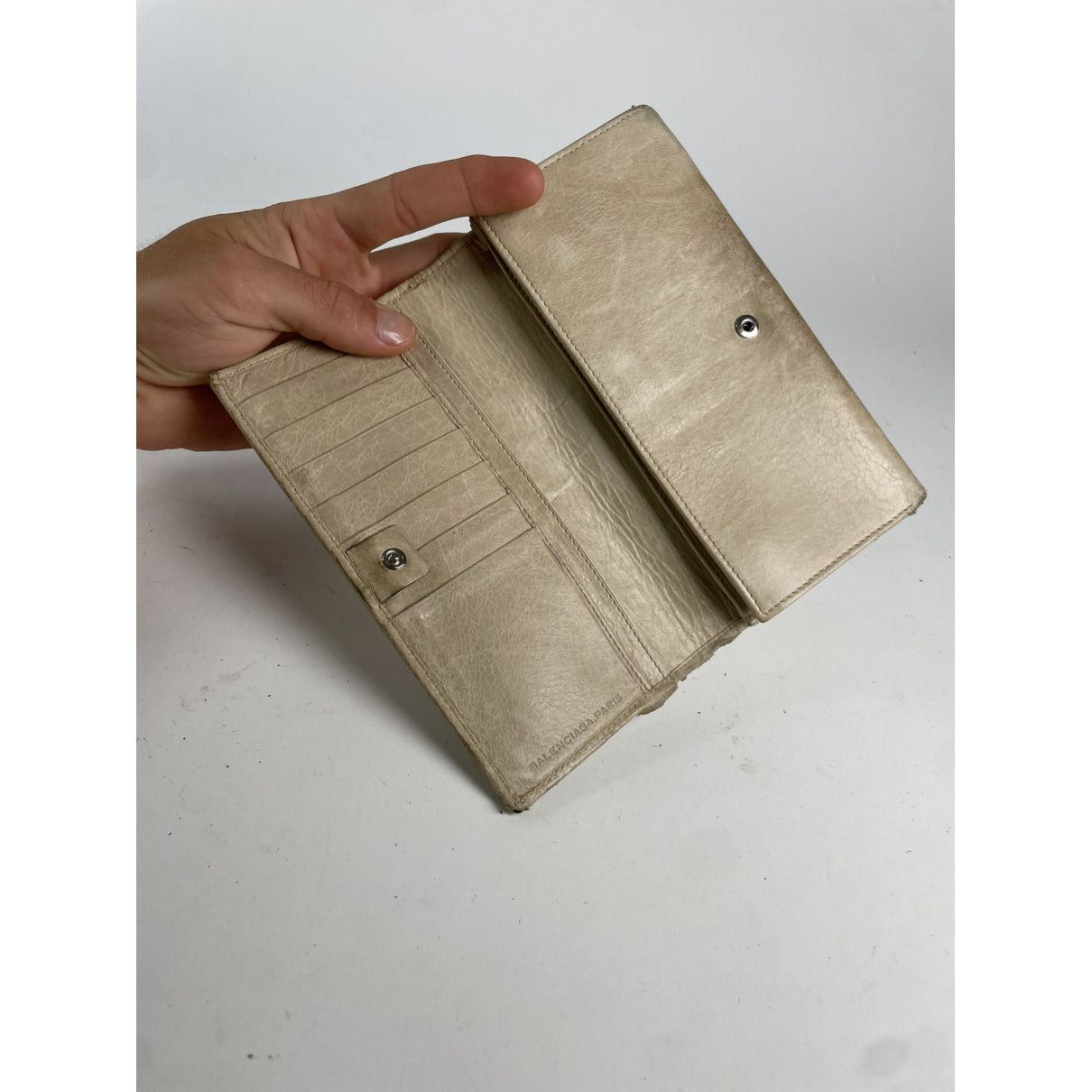 Balenciaga Beige Leather Wallet Size ONE SIZE - 3 Thumbnail