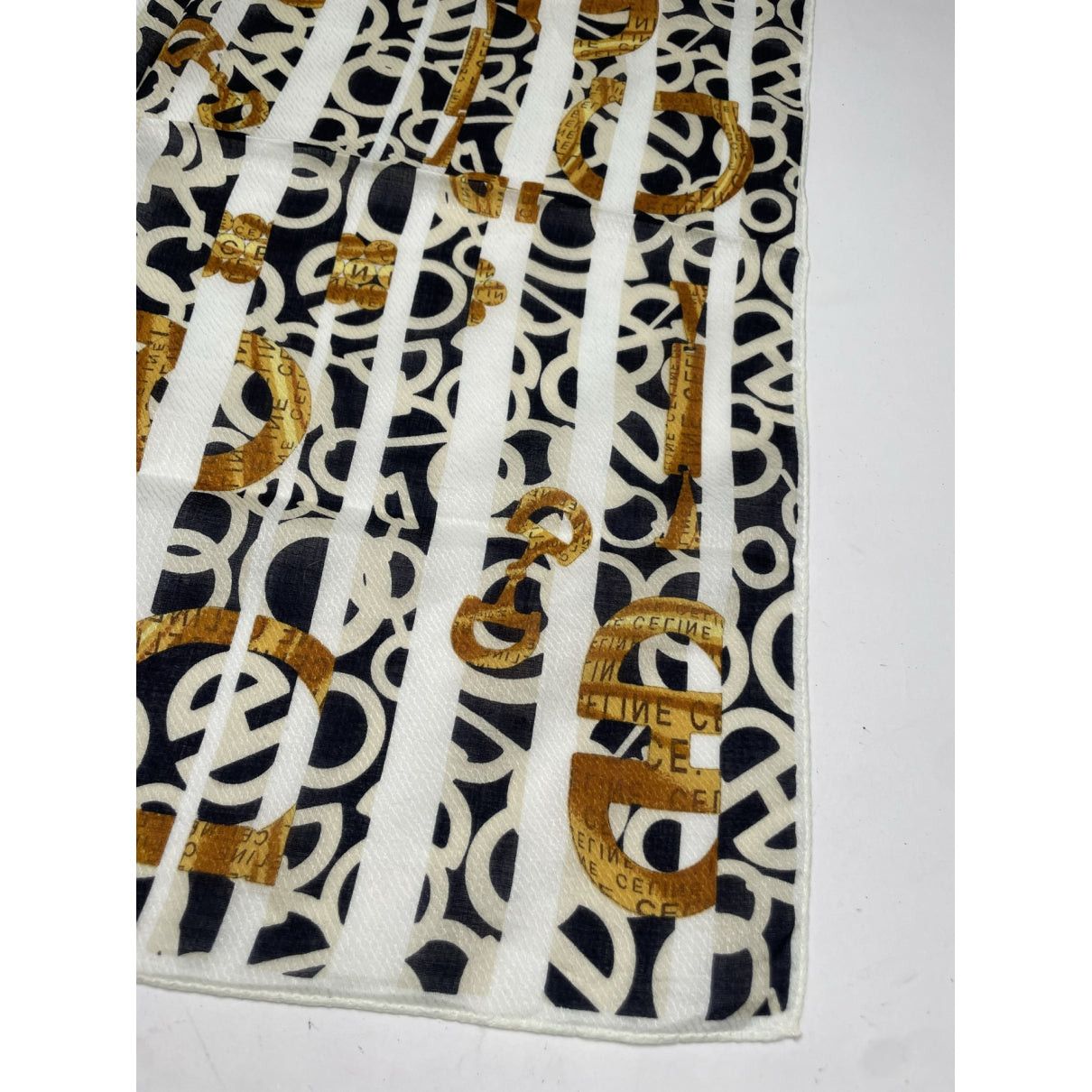 Celine Black Silk Scarf Size ONE SIZE - 2 Thumbnail