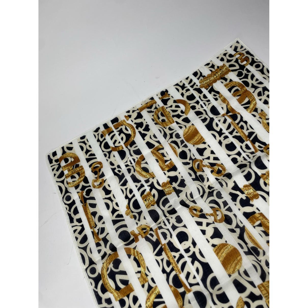 Celine Black Silk Scarf Size ONE SIZE - 4 Thumbnail