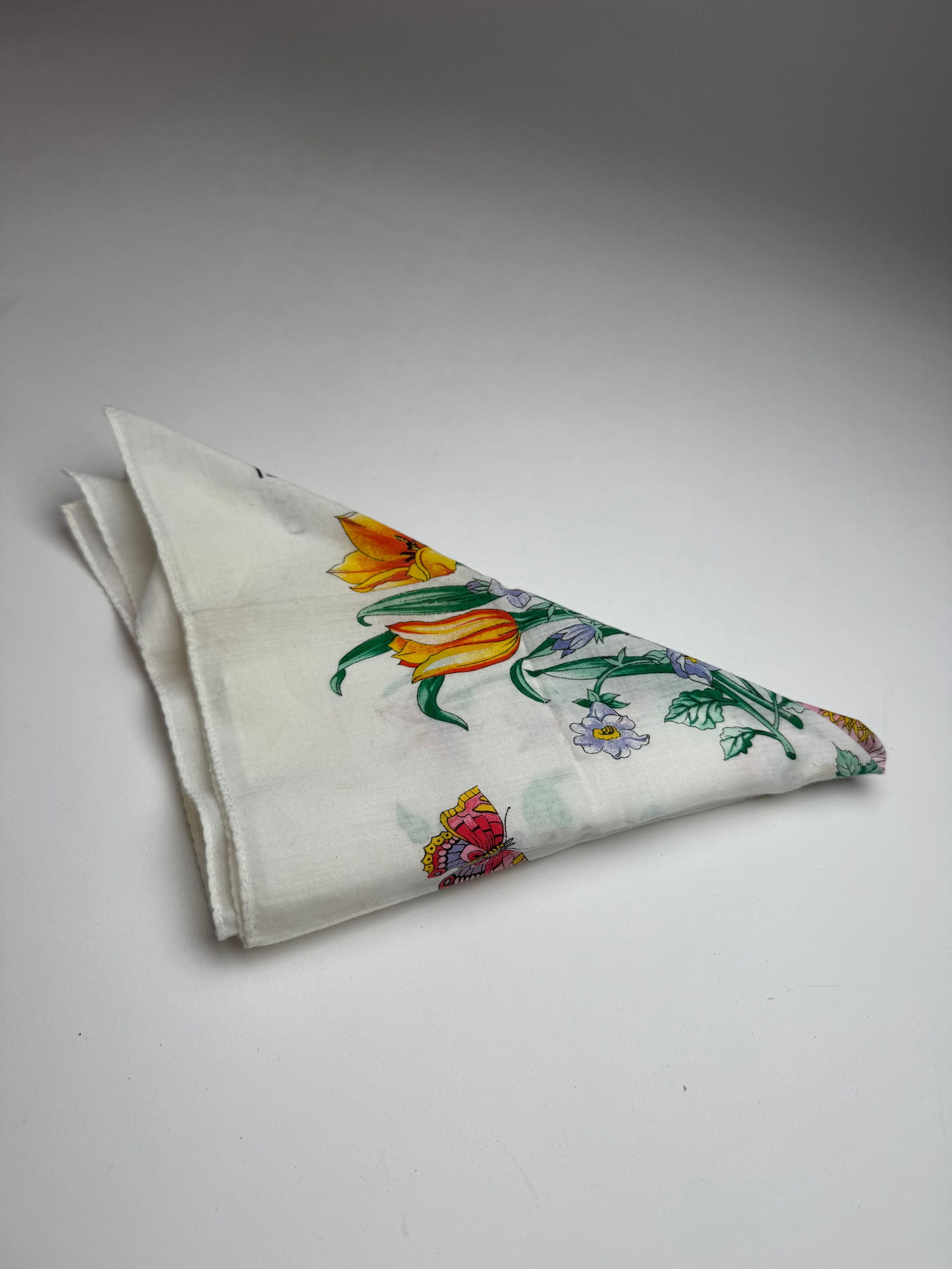Gucci Vintage Floral Canvas Scarf Size ONE SIZE - 10 Thumbnail