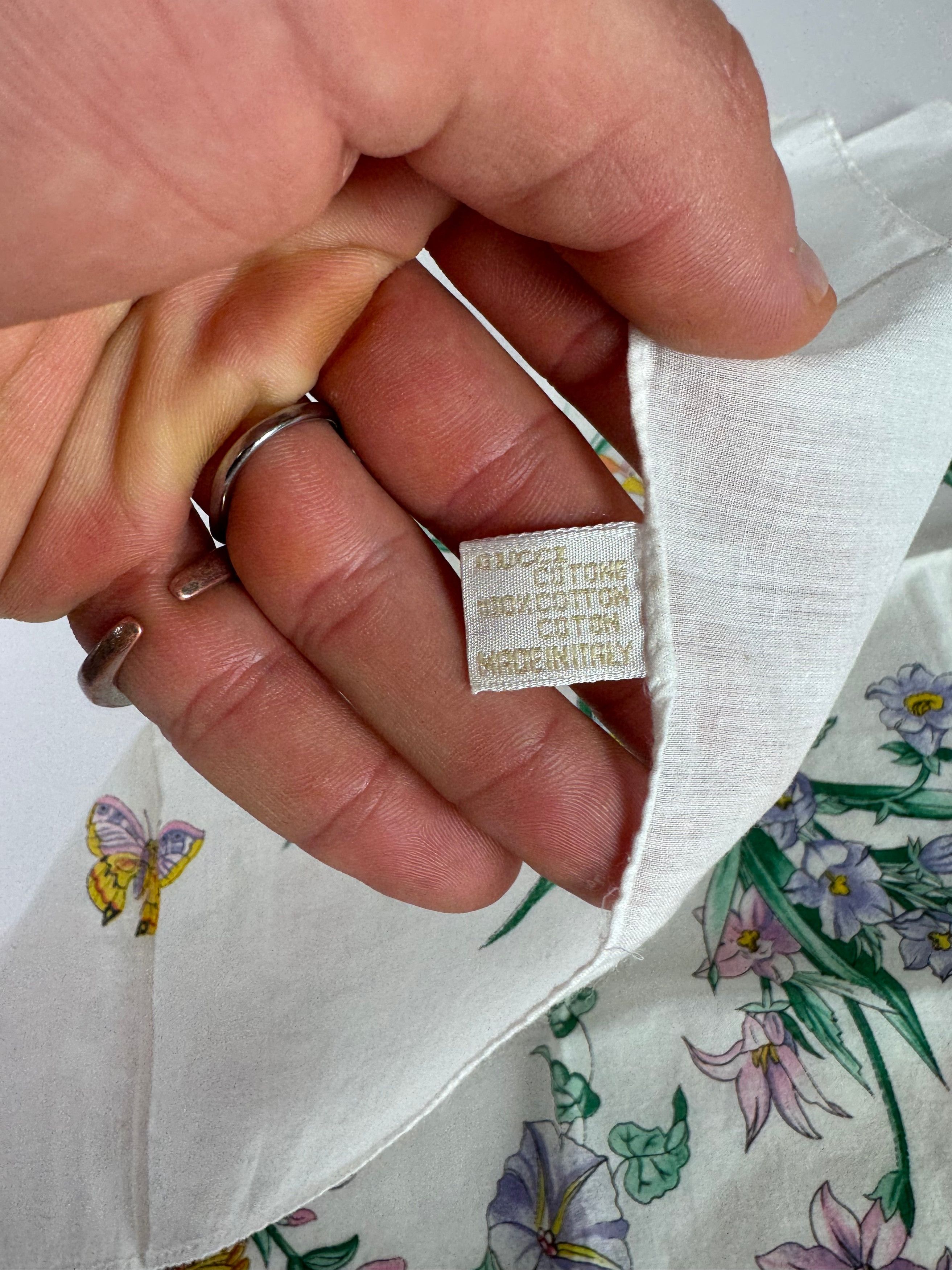 Gucci Vintage Floral Canvas Scarf Size ONE SIZE - 7 Thumbnail