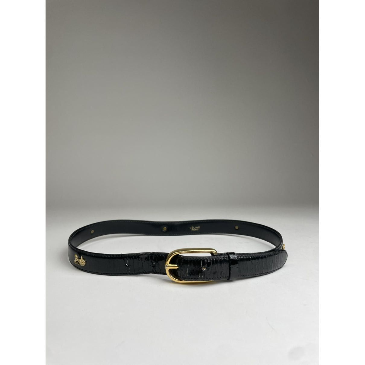 Celine Triomphe Black Patent Leather Belt Size ONE SIZE - 5 Thumbnail
