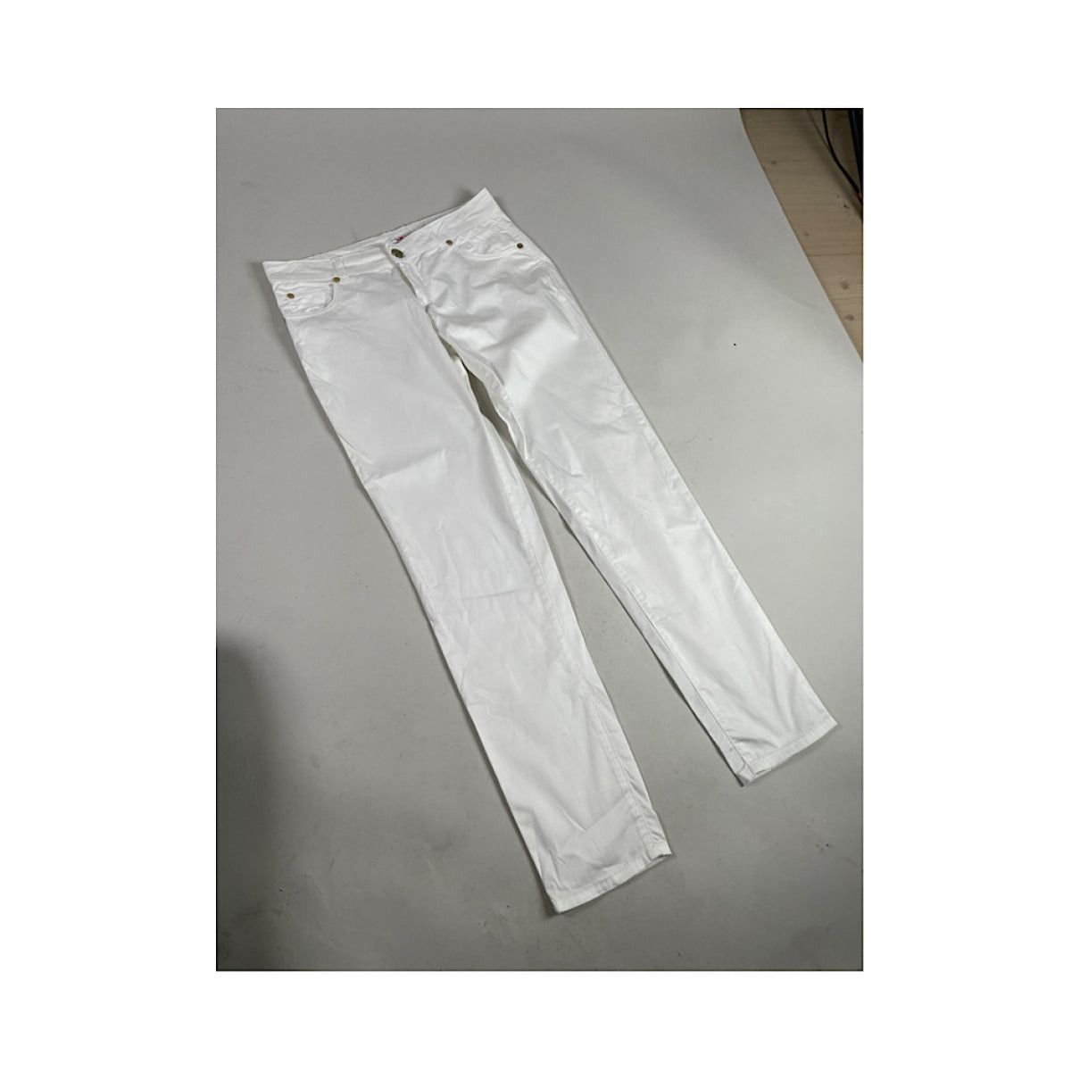 Versace White Cotton Trouser Size 30" / US 8 / IT 44 - 3 Thumbnail