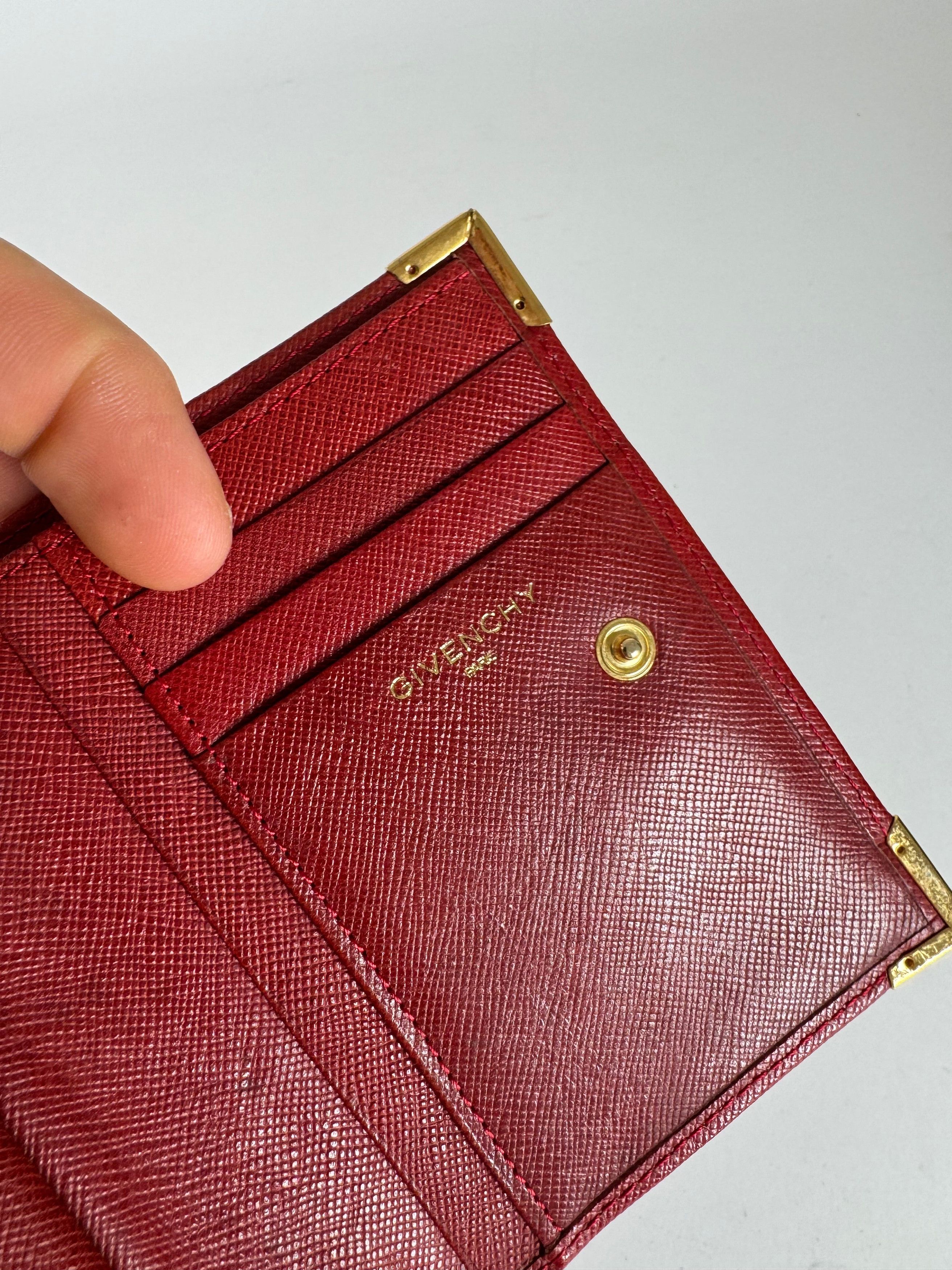 Givenchy Vintage GV3 leather wallet Red Size ONE SIZE - 8 Thumbnail
