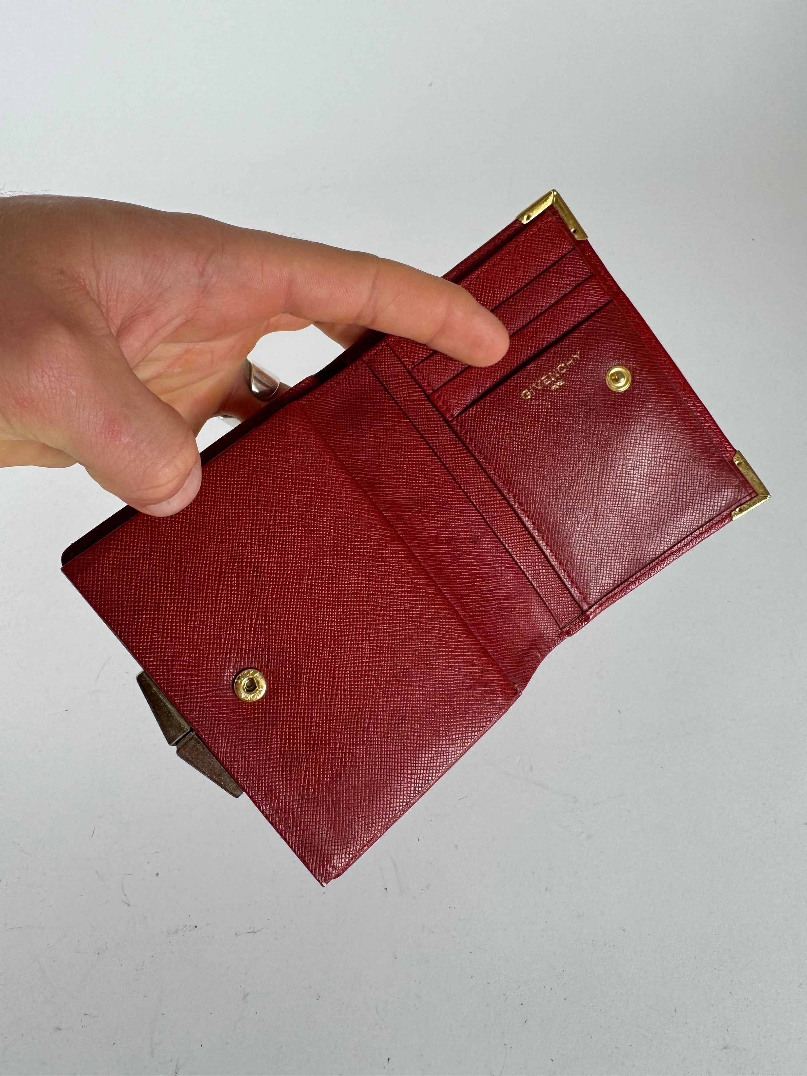 Givenchy Vintage GV3 leather wallet Red Size ONE SIZE - 9 Thumbnail