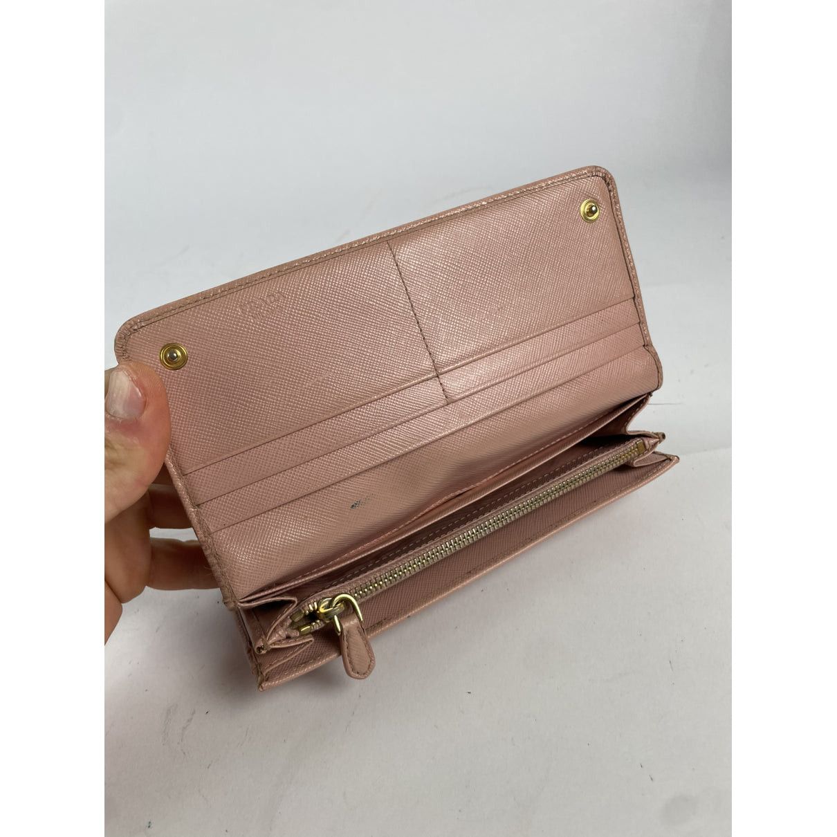 Prada Diagramme Pink Leather Wallet Size ONE SIZE - 3 Thumbnail