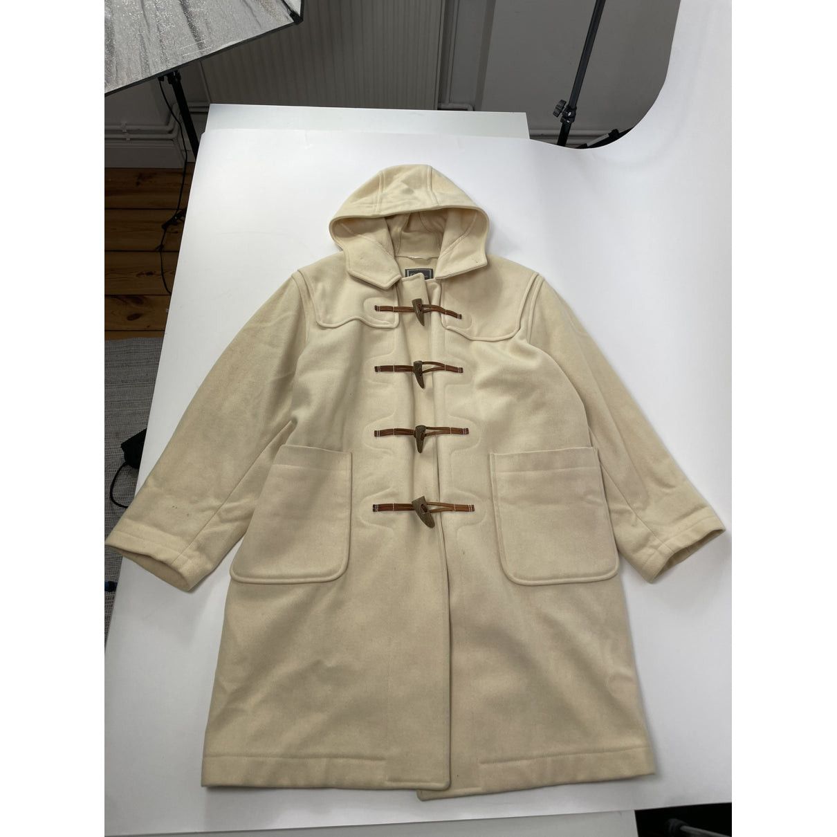 Dior Beige Wool Trench Coat Size L / US 10 / IT 46 - 2 Thumbnail