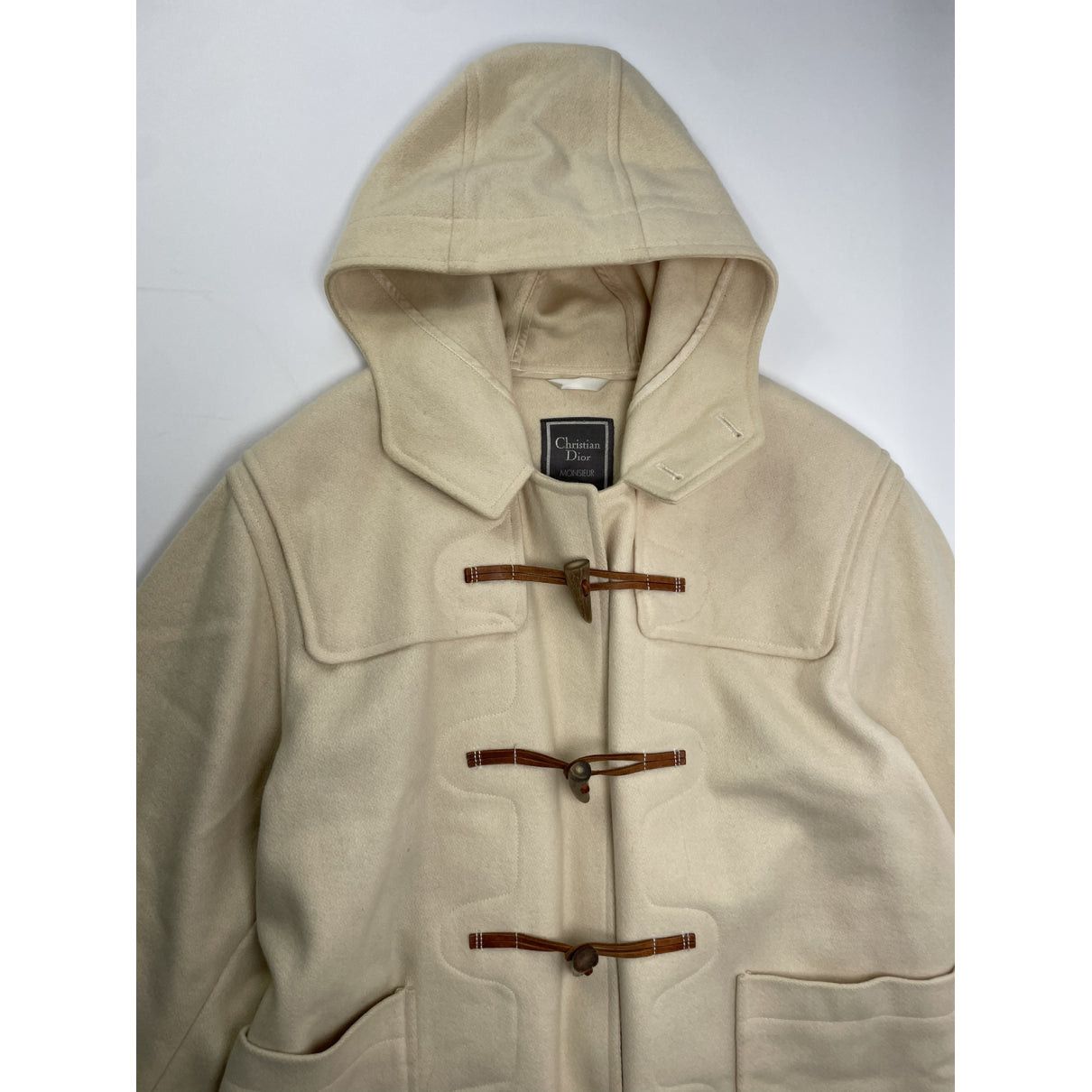 Dior Beige Wool Trench Coat Size L / US 10 / IT 46 - 4 Thumbnail