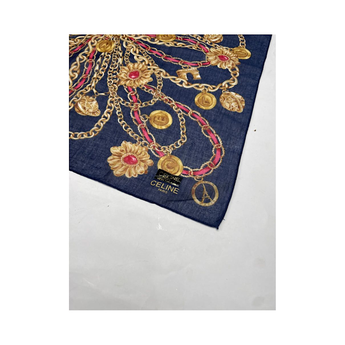 Celine Black Silk Silk Handkerchief Size ONE SIZE - 2 Thumbnail