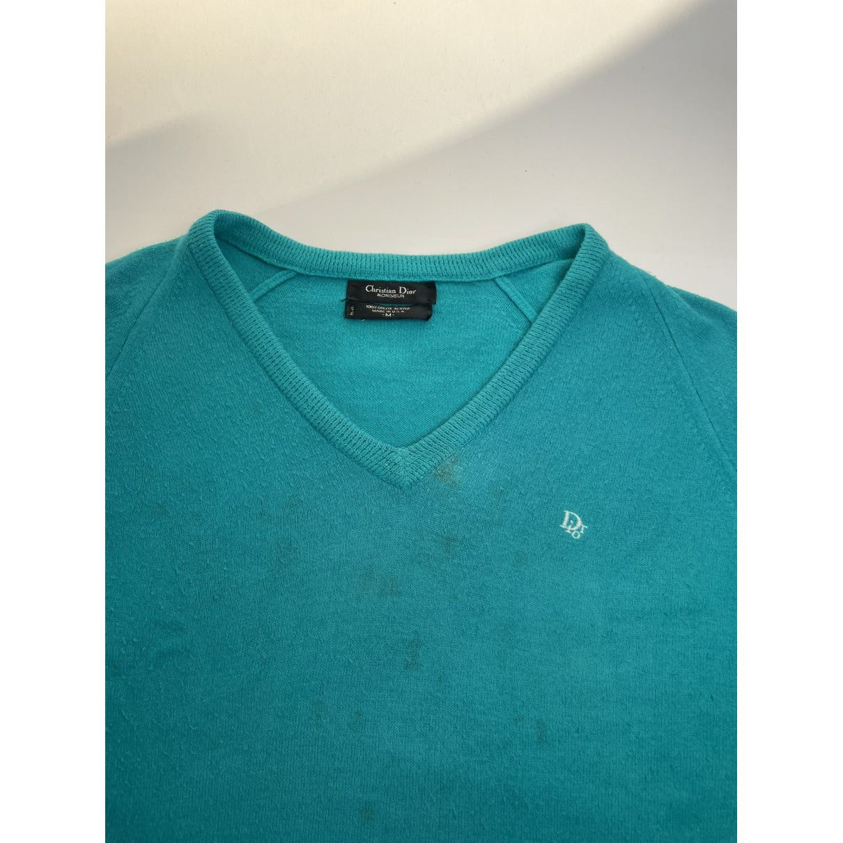Dior Turquoise Wool Knitwear & Sweatshirt Size M / US 6-8 / IT 42-44 - 4 Thumbnail