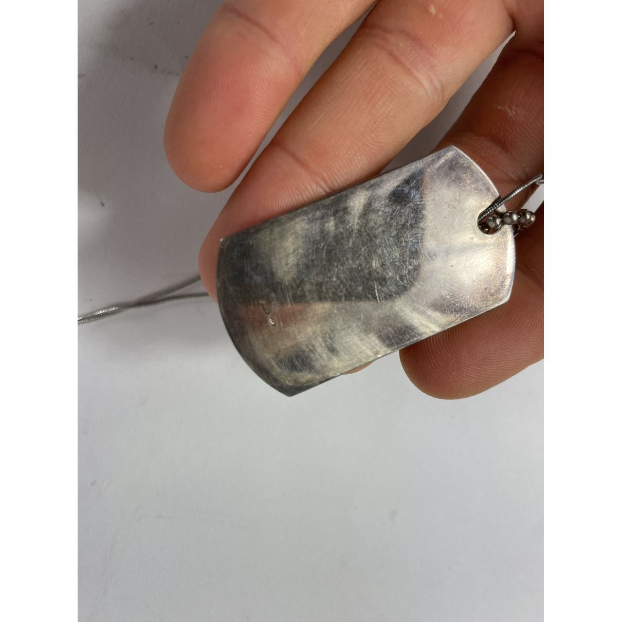 Gucci Dog Tag Silver Silver Necklace Size ONE SIZE - 5 Thumbnail