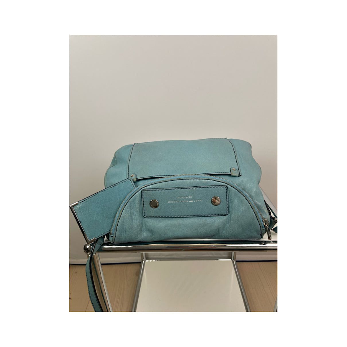 Marc Jacobs Downtown Blue Leather Handbag Size ONE SIZE - 3 Thumbnail