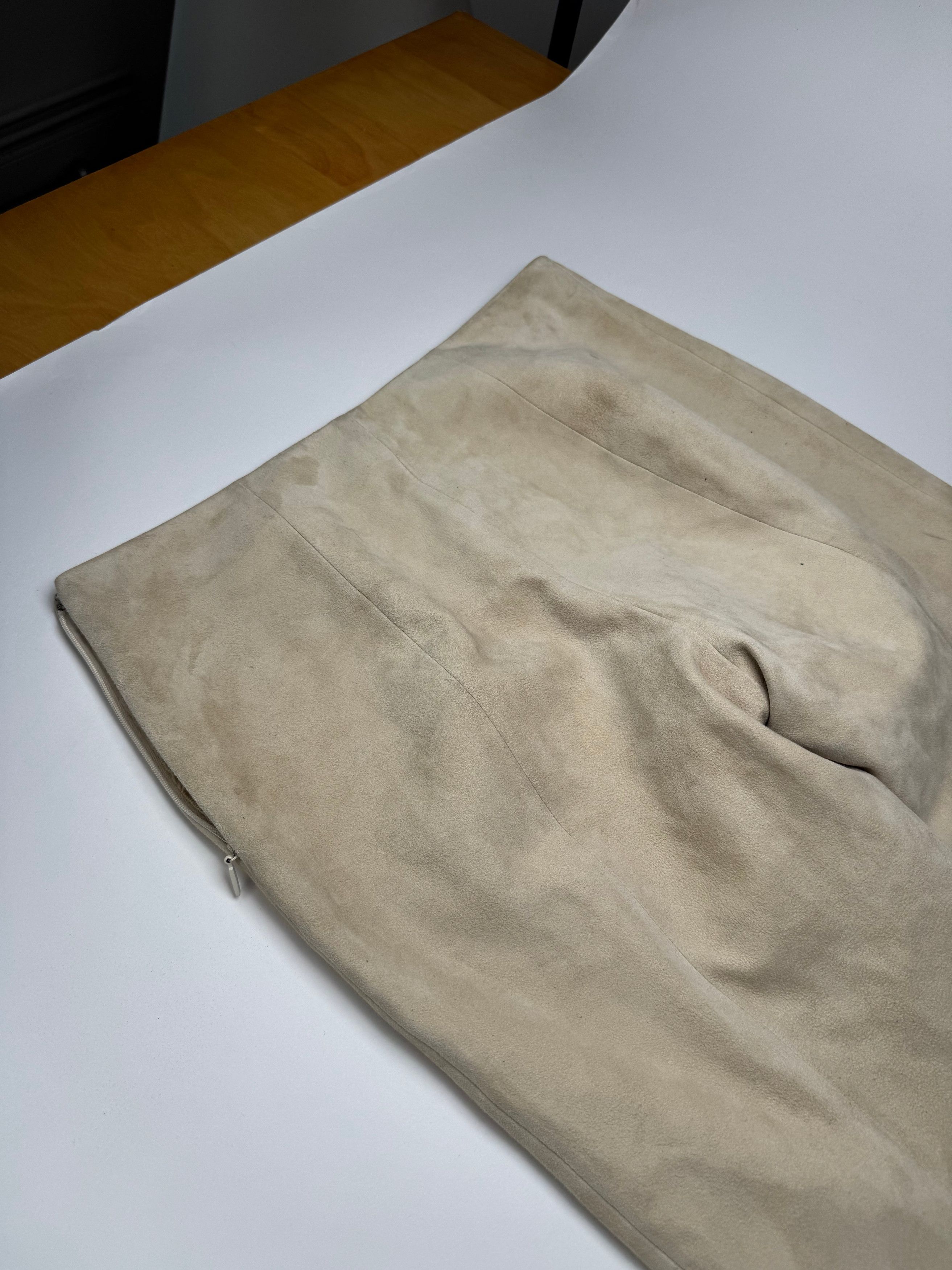 Loewe Vintage Madrid Nappa Leather Pants Beige 38/M Size 27" / US 4 / IT 40 - 4 Thumbnail