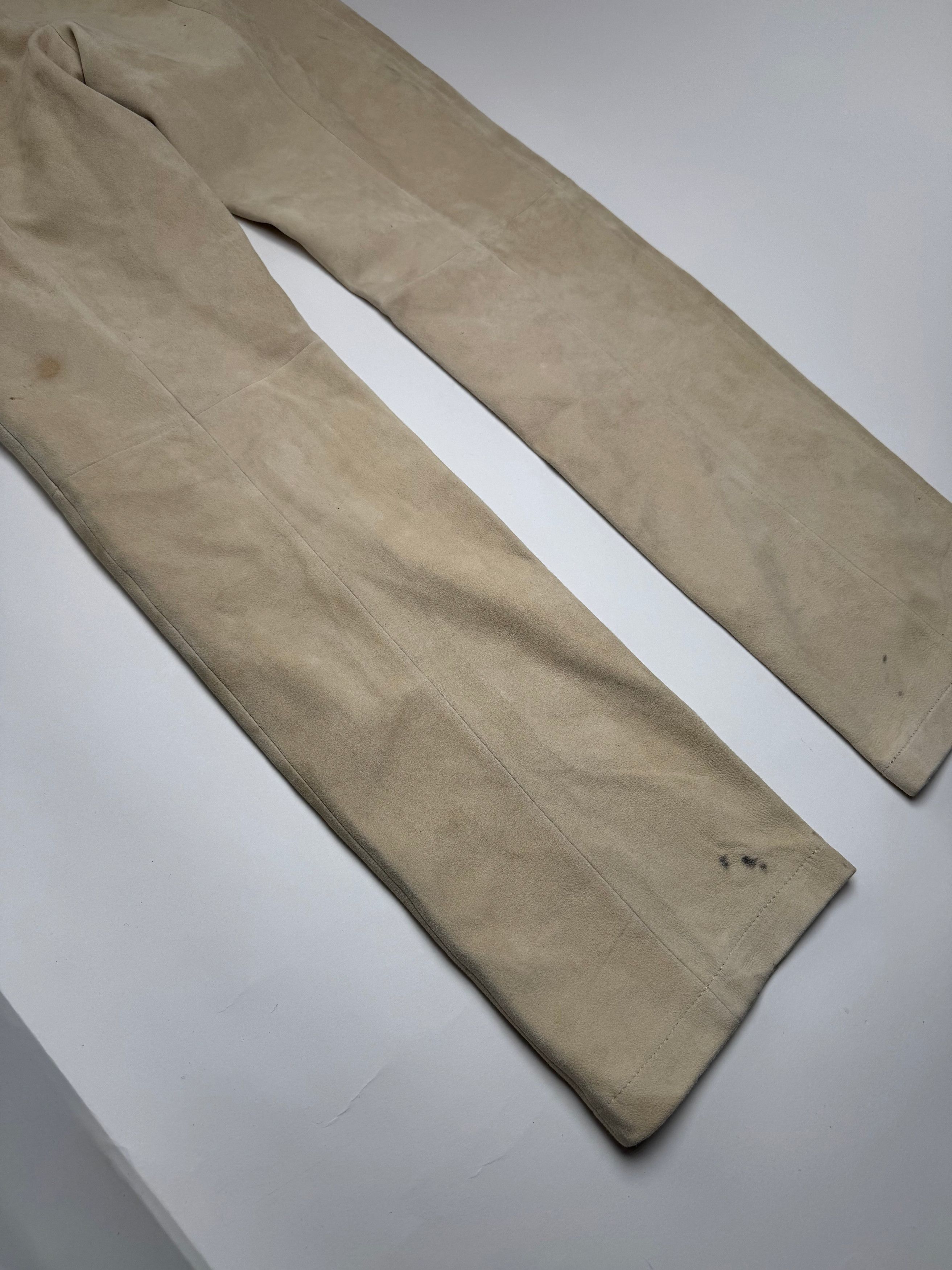 Loewe Vintage Madrid Nappa Leather Pants Beige 38/M Size 27" / US 4 / IT 40 - 15 Thumbnail