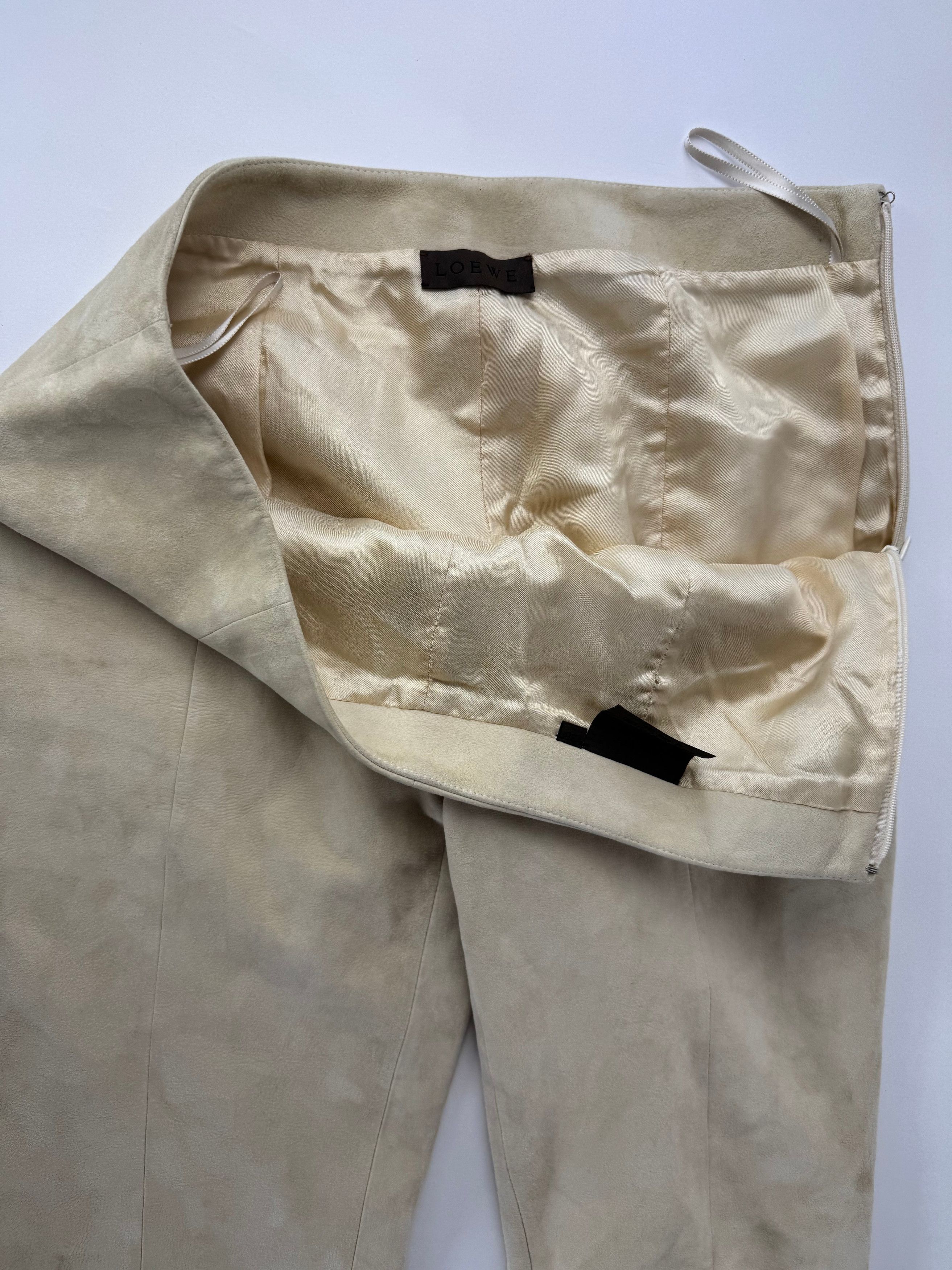 Loewe Vintage Madrid Nappa Leather Pants Beige 38/M Size 27" / US 4 / IT 40 - 8 Thumbnail